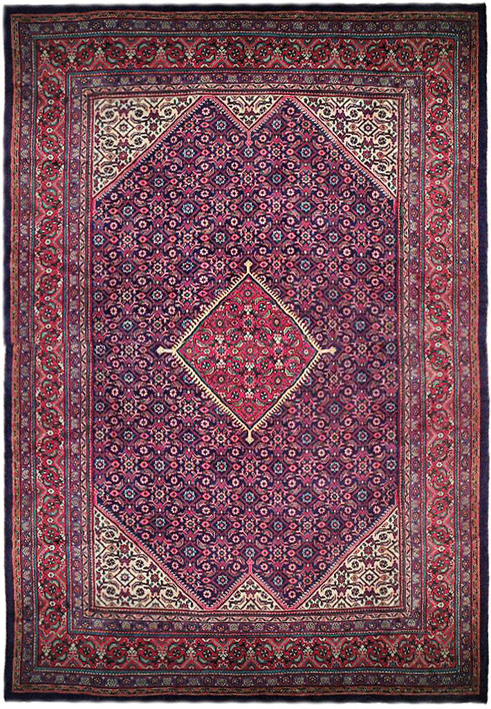 DARK INDIGO 10×13′ Semi Antique Tabreez MAHAL HERATI Rug 74859