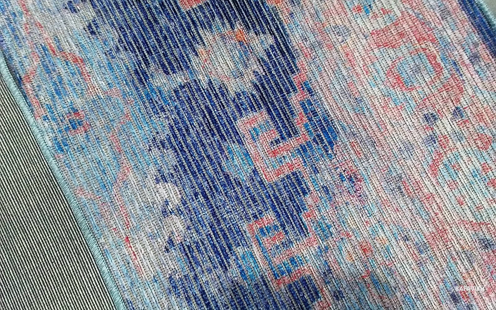 TERRACOTTA / BLUE 6′-7″ x 9′-0″ Damaged Rug, Reduced Price 1172785747 SEP382P-7