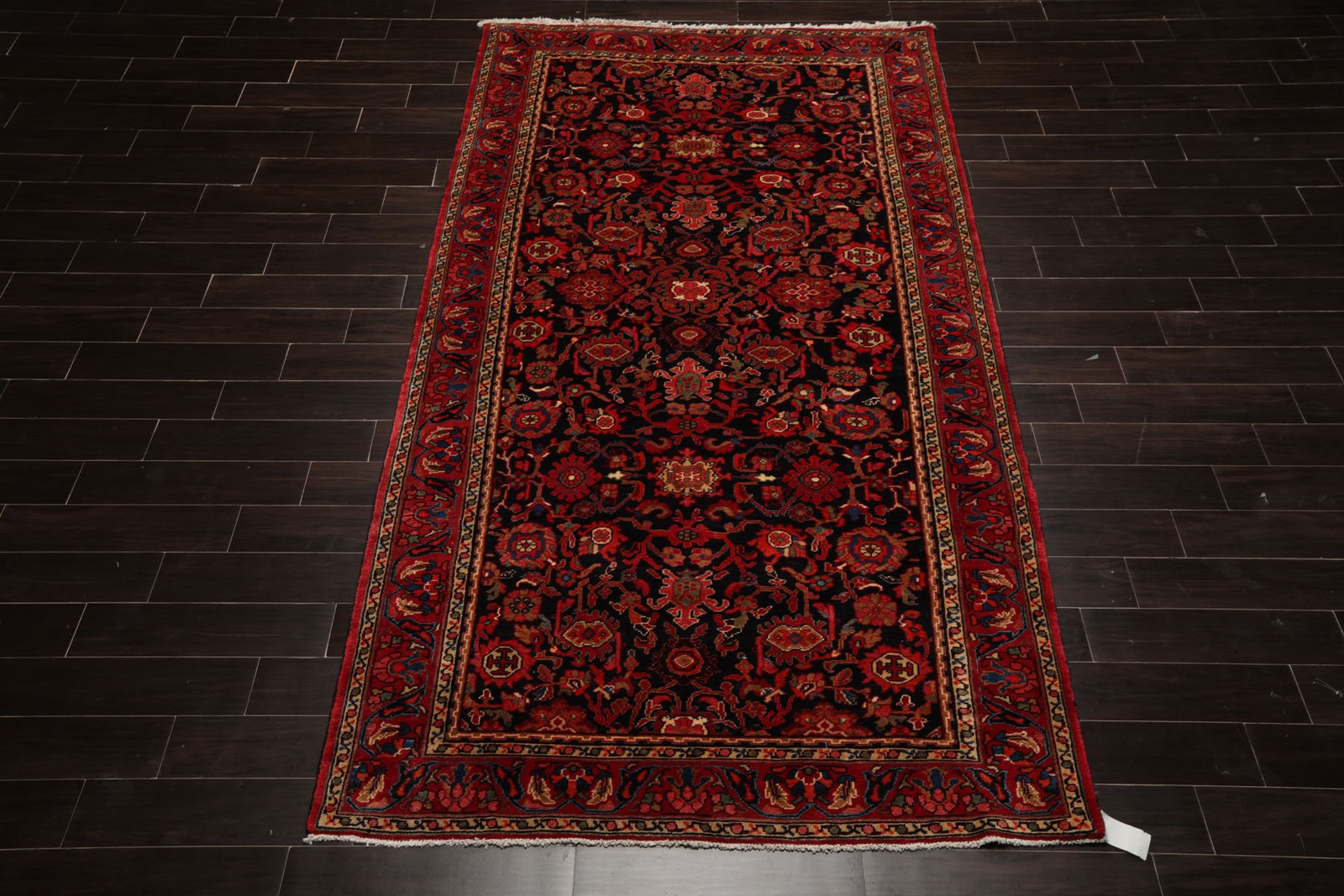 5’8”x10’6” Hand Knotted Wool Midnight Blue Maalayer Plush Pile Rug