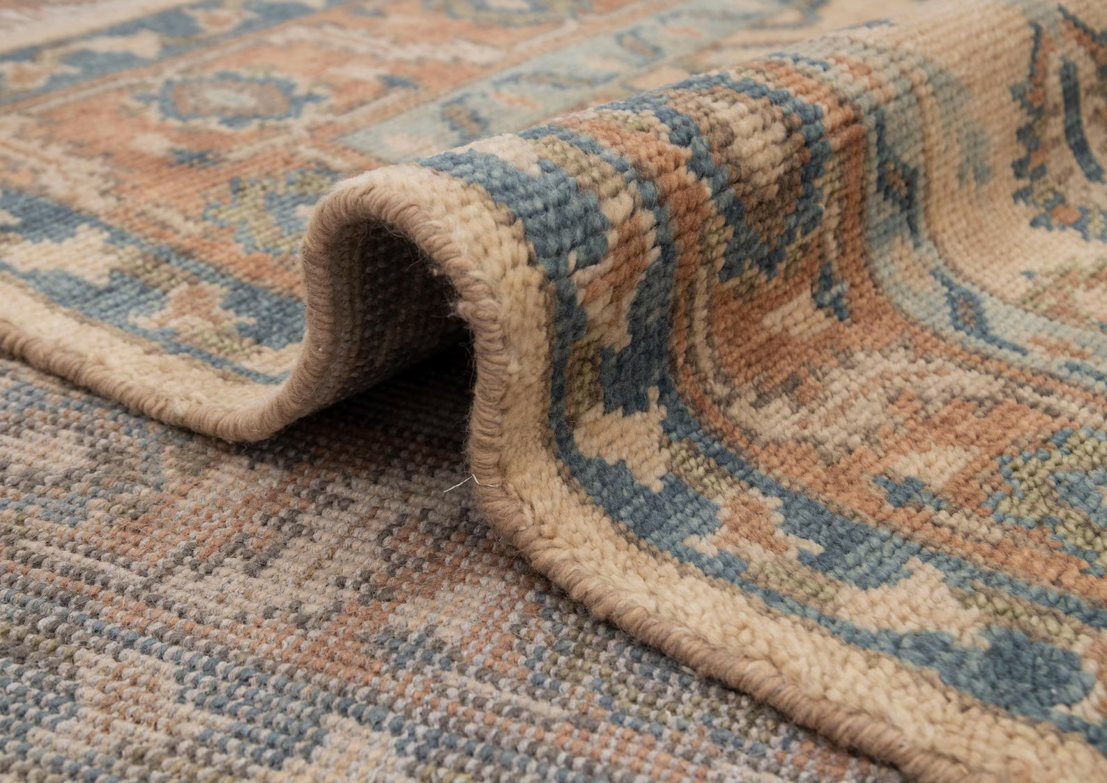 Hand Knotted Oushak Rug 4×6 5×7 6×9 7×10 8×11 9×12 10×14 12×15 Woolen Area Rugs