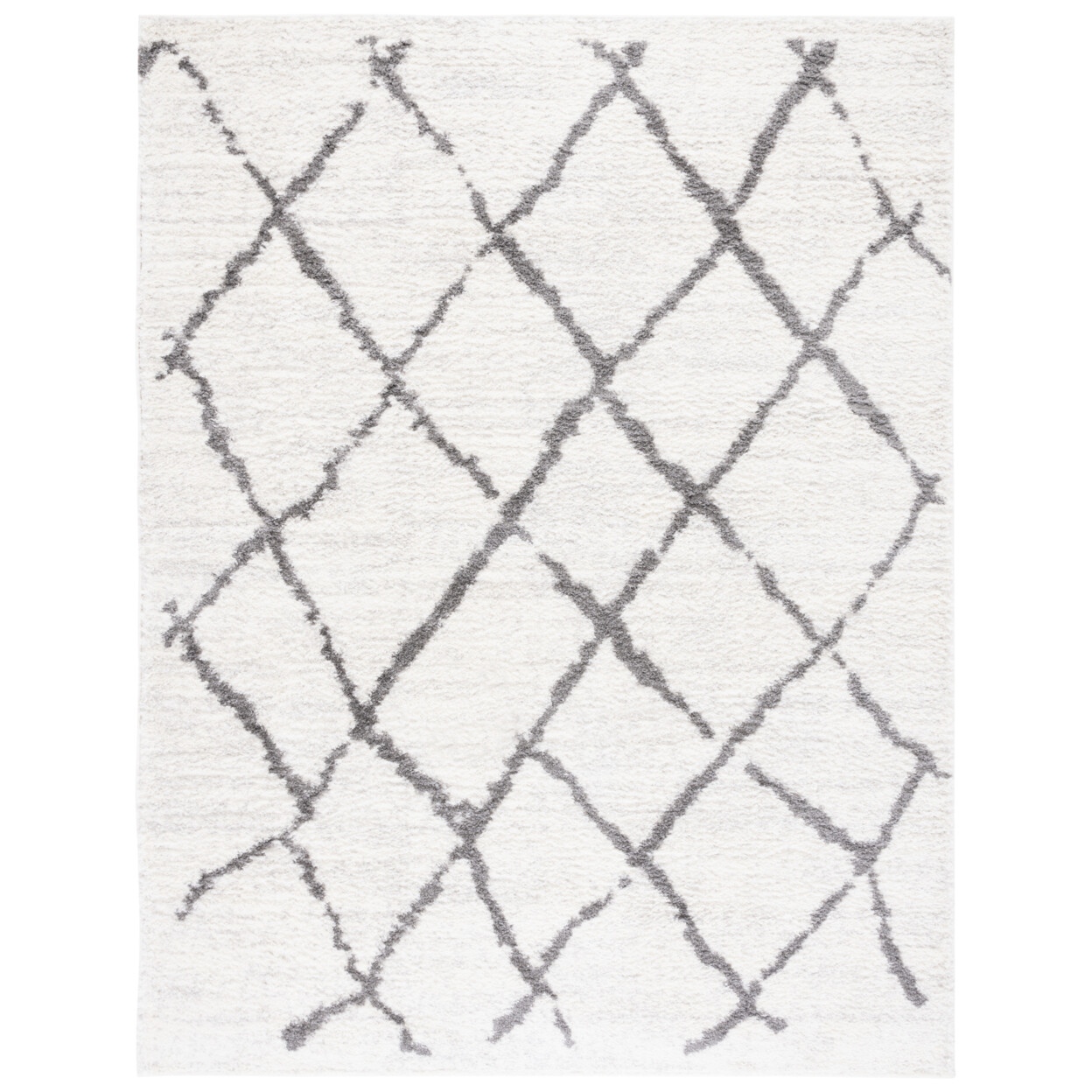 SAFAVIEH Berber Shag BER162C Cream / Light Grey Rug