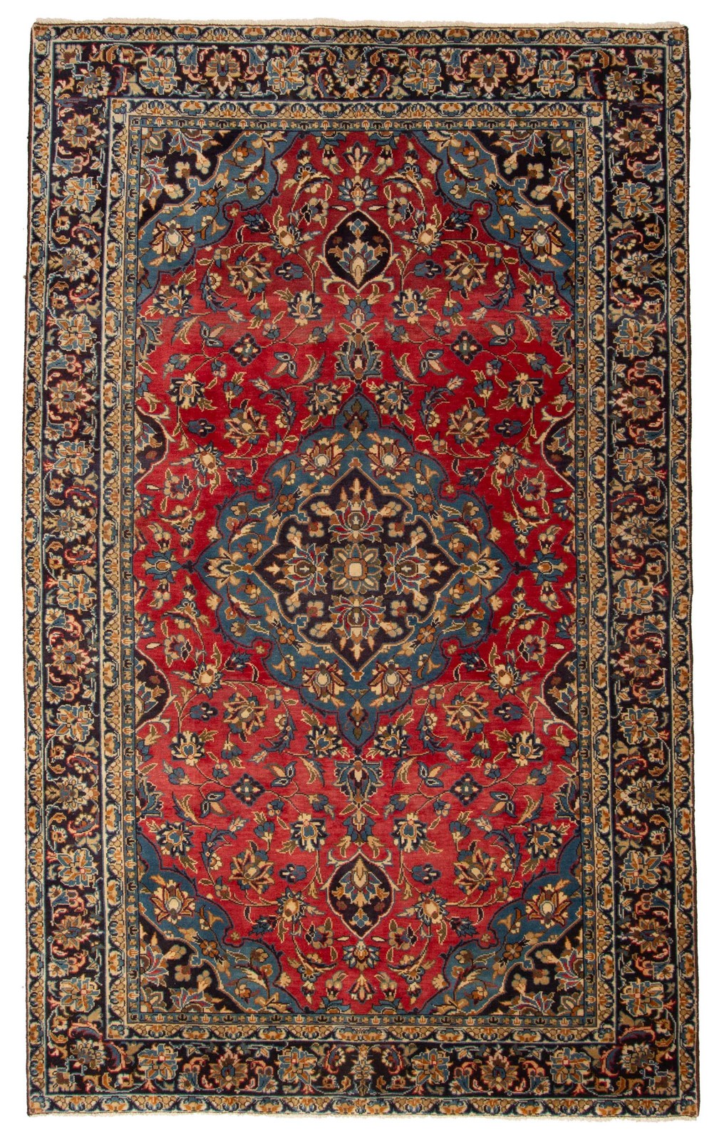 Vintage 6’2″ x 10’0″ Traditional Hand Knotted Vegetable Dye Wool Area Rug