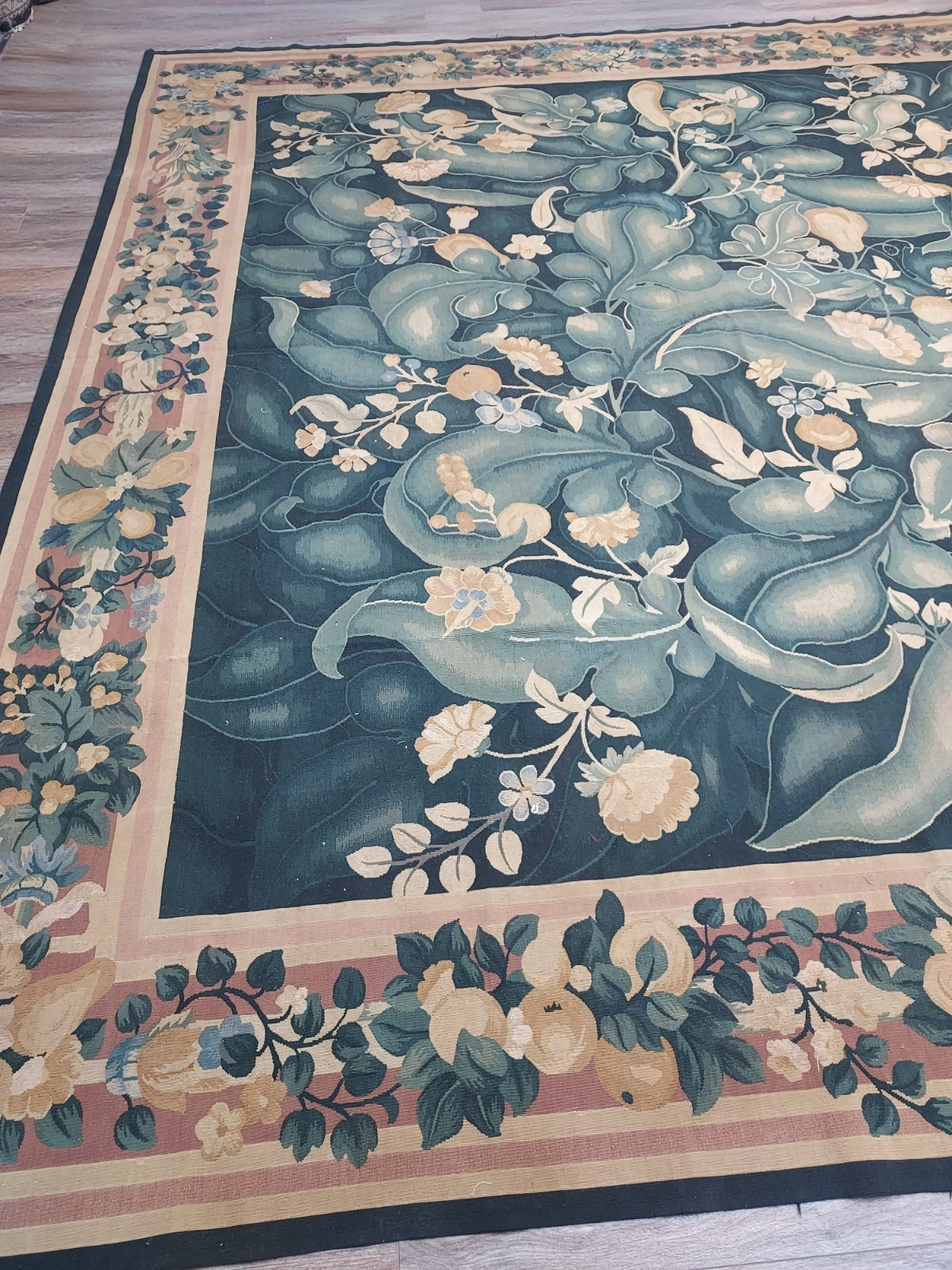 French Chinese Tapestry Hand Made Super Fine Rug 11.5×17.5 Ft