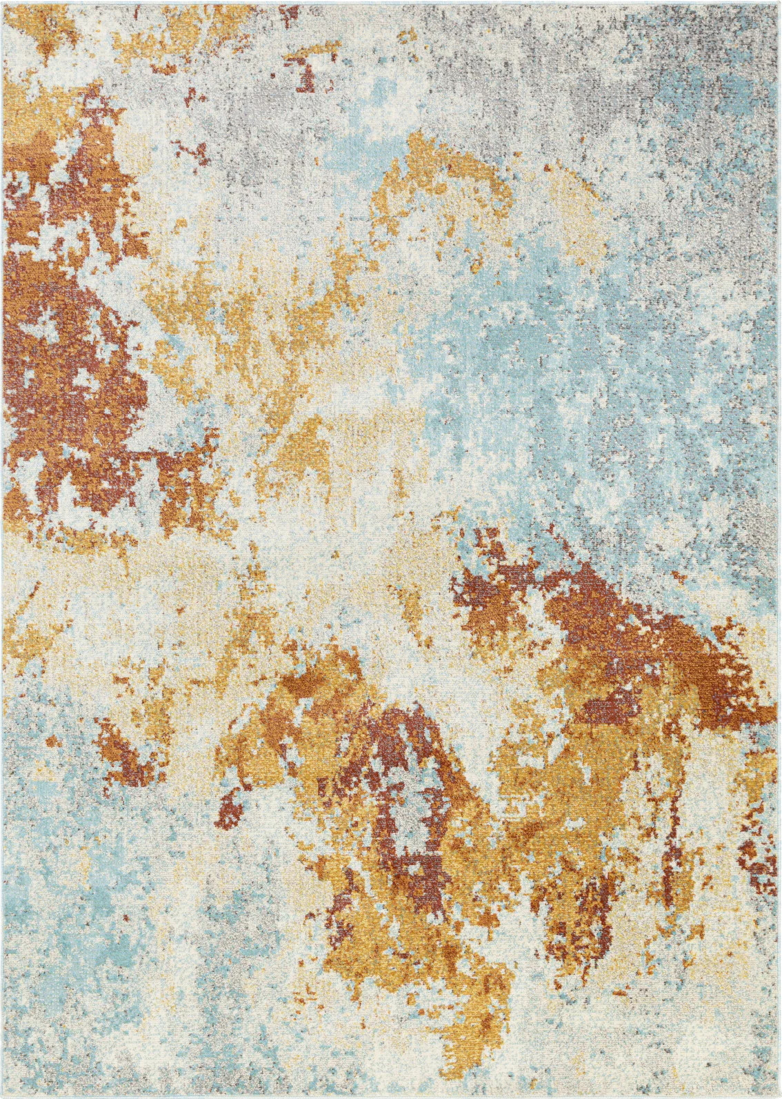 7×9 (6’11” x 9′) Contemporary Abstract Art Multi-Color Area Rug *FREE SHIPPING*
