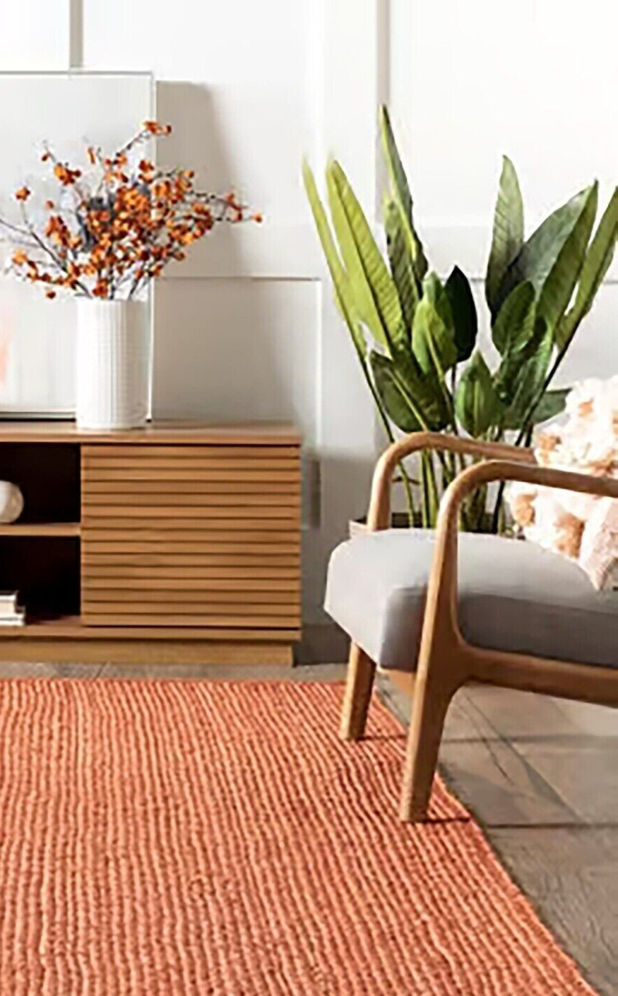 Rugs Carpet Jute Braided Modern Solid Bedroom Area Rug Rustic Look Carpet Mat
