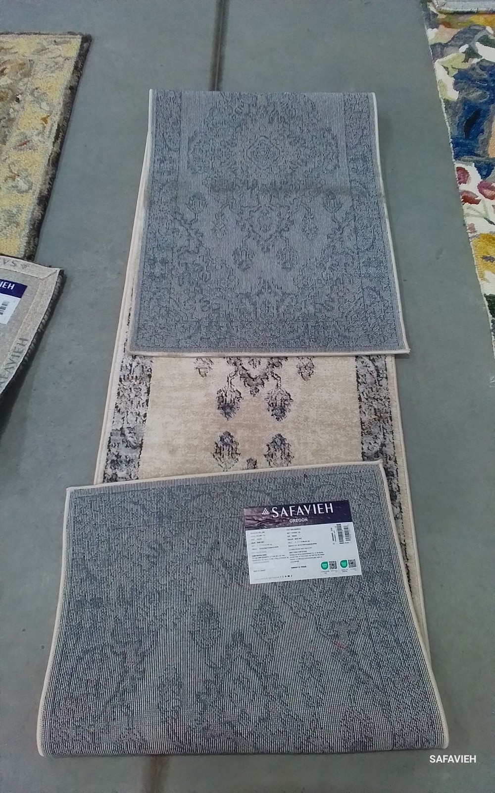 BEIGE / GREY 2′-2″ x 10′-0″ Back Stain Rug, Reduced Price 1172802648 ORE898B-210
