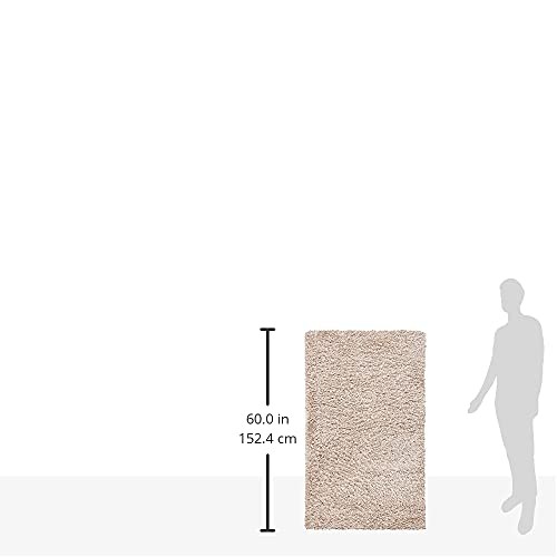 SAFAVIEH California Premium Shag Collection 3′ x 5′ Beige SG151 Non-Shedding