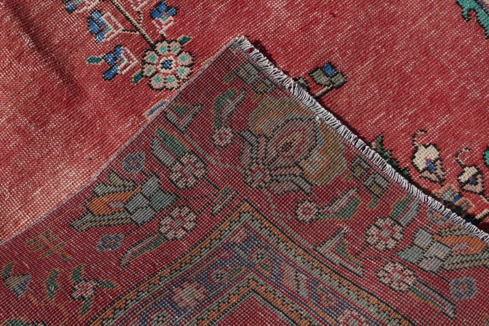 Turkish Rug 8,8×11,6 ft (269×354 cm), Red Oriental Vintage Rug