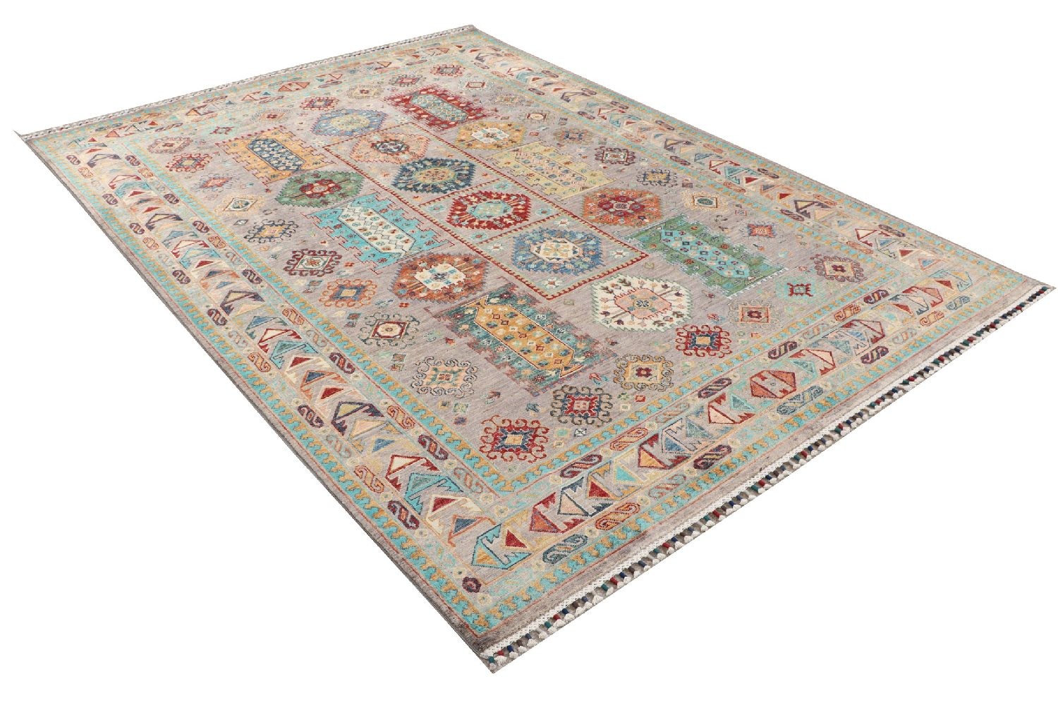 Afghan Ziegler Khorjin Ariana Modern Rug Gray 200×300 Hand-knotted Unique!