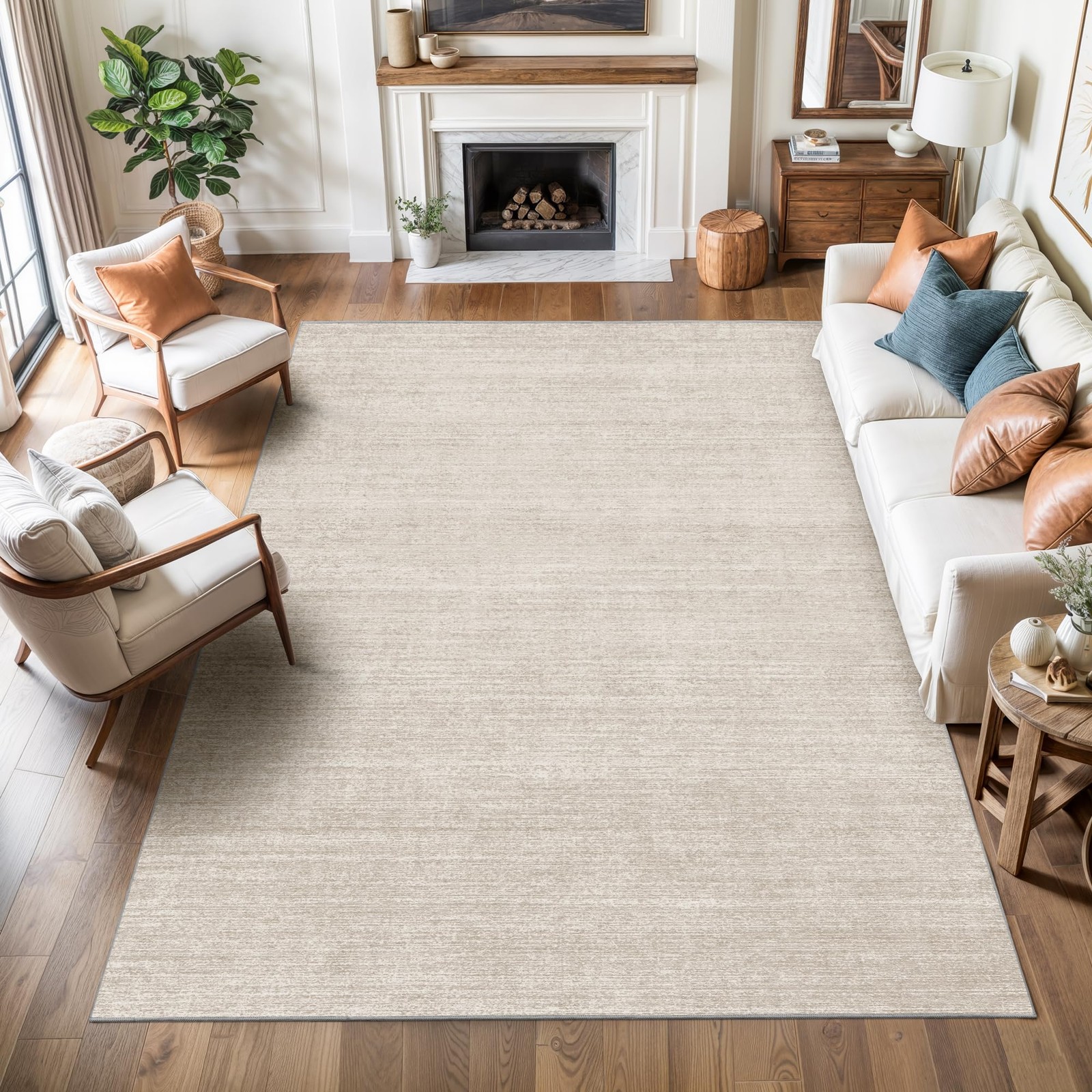 Valenrug Washable Rugs 4×6 Stain Resistant 4×6 Area Rugs for Living Room Non