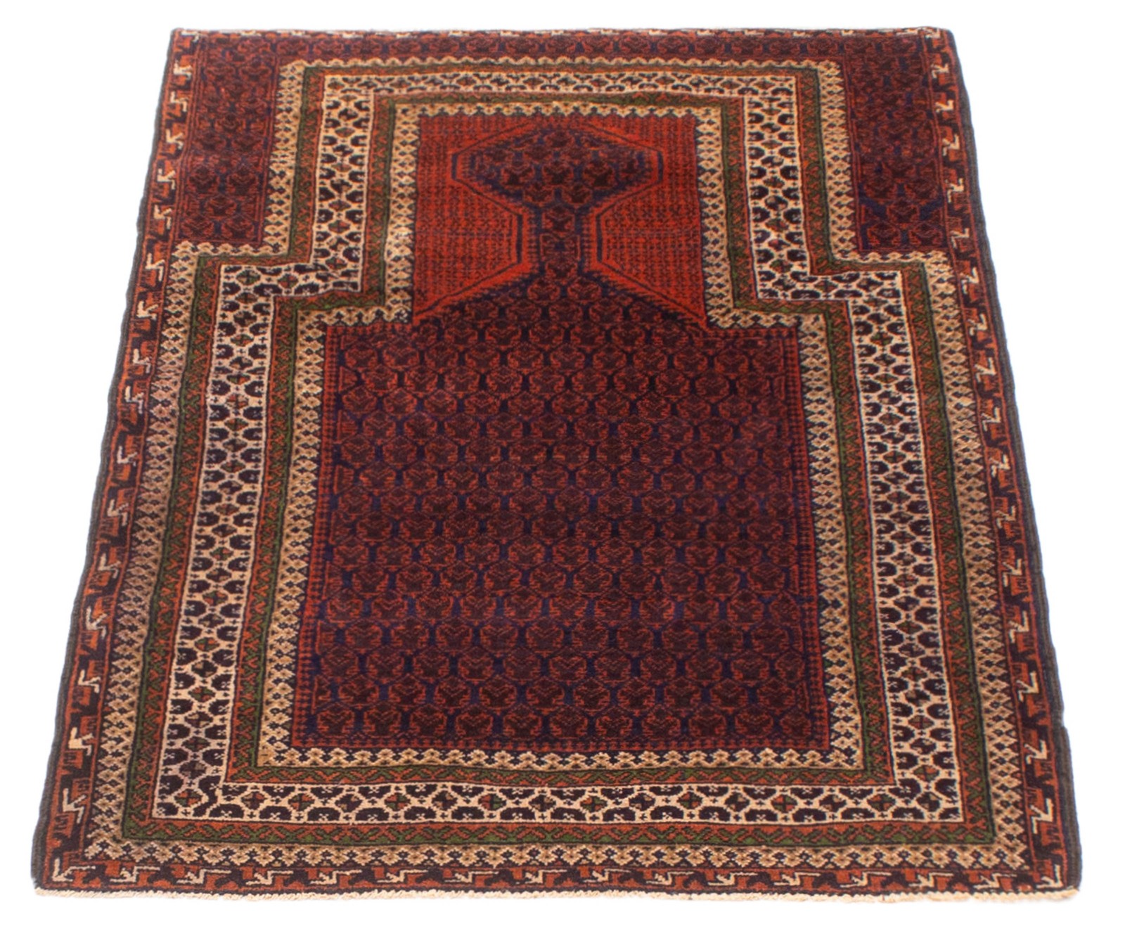 Vintage 3’0″ x 4’11” Traditional Hand Knotted Vegetable Dye Wool Area Rug