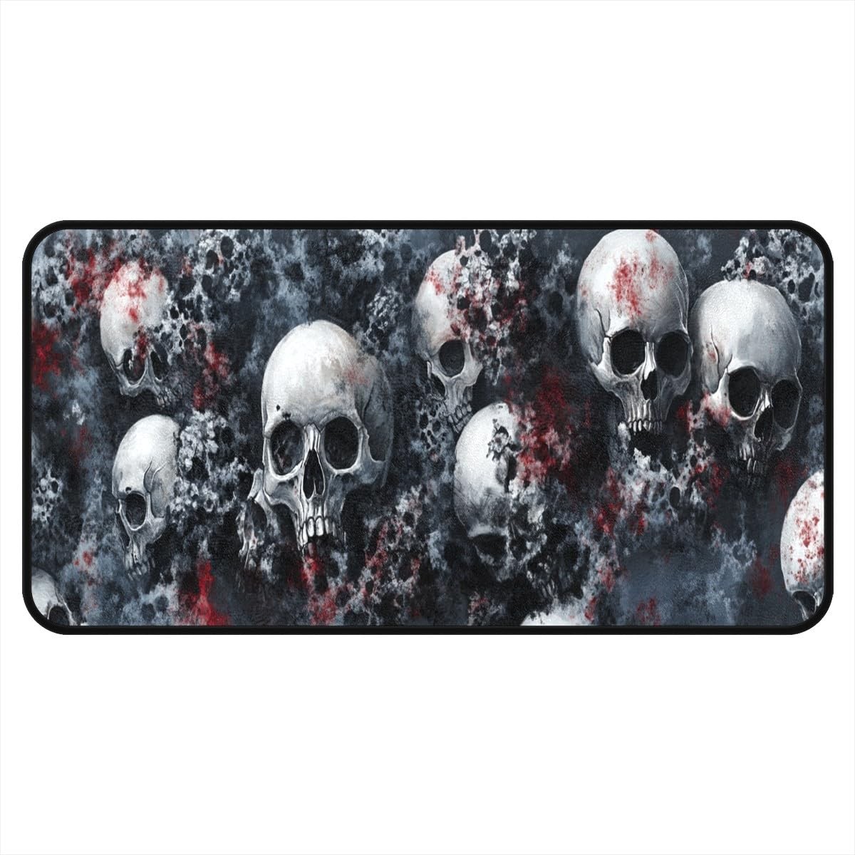 Skull Kitchen Room Mat, 20”x48” Laundry Room Rug Runner,Floor Mat Runner fo…
