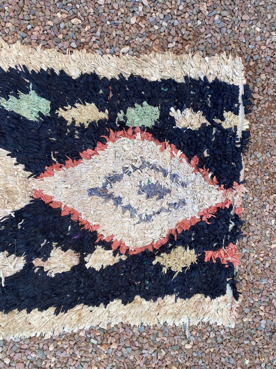 Moroccan Boucherouite Handmade Vintage Rug 2’8×6’2 ft Berber Assorted Area Rug