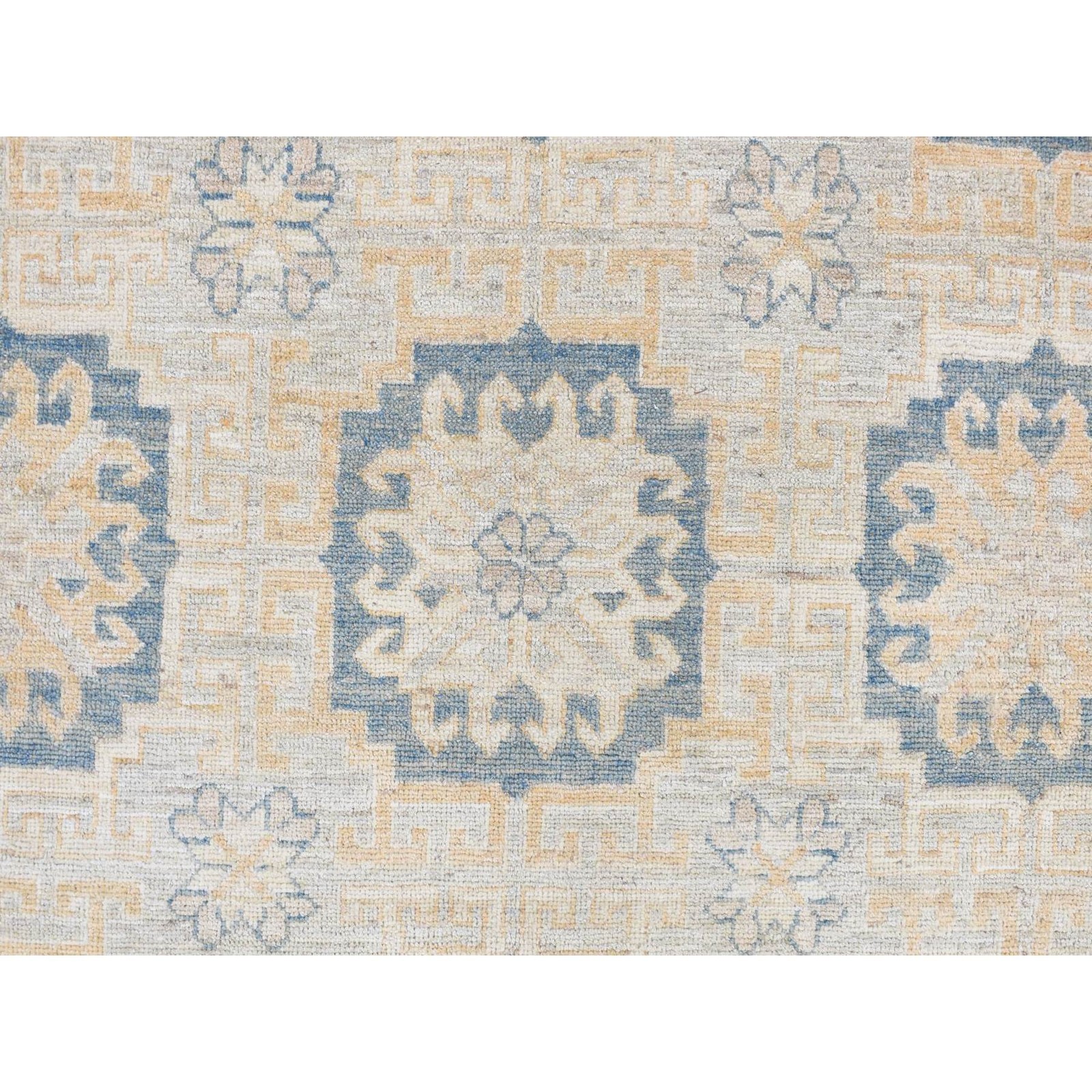 13′ x 17’7″ Ivory White Wash Indian Hand Knotted Pure Wool Oversized Rug R78012