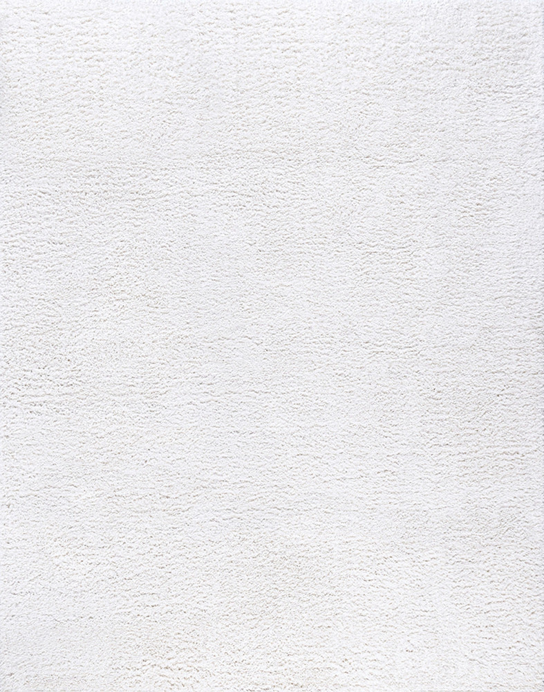 5×7 White Plush Stark Vibrant Single-Color Solid SOH1300 – Aprx 5′ 3″ x 7′ 3″