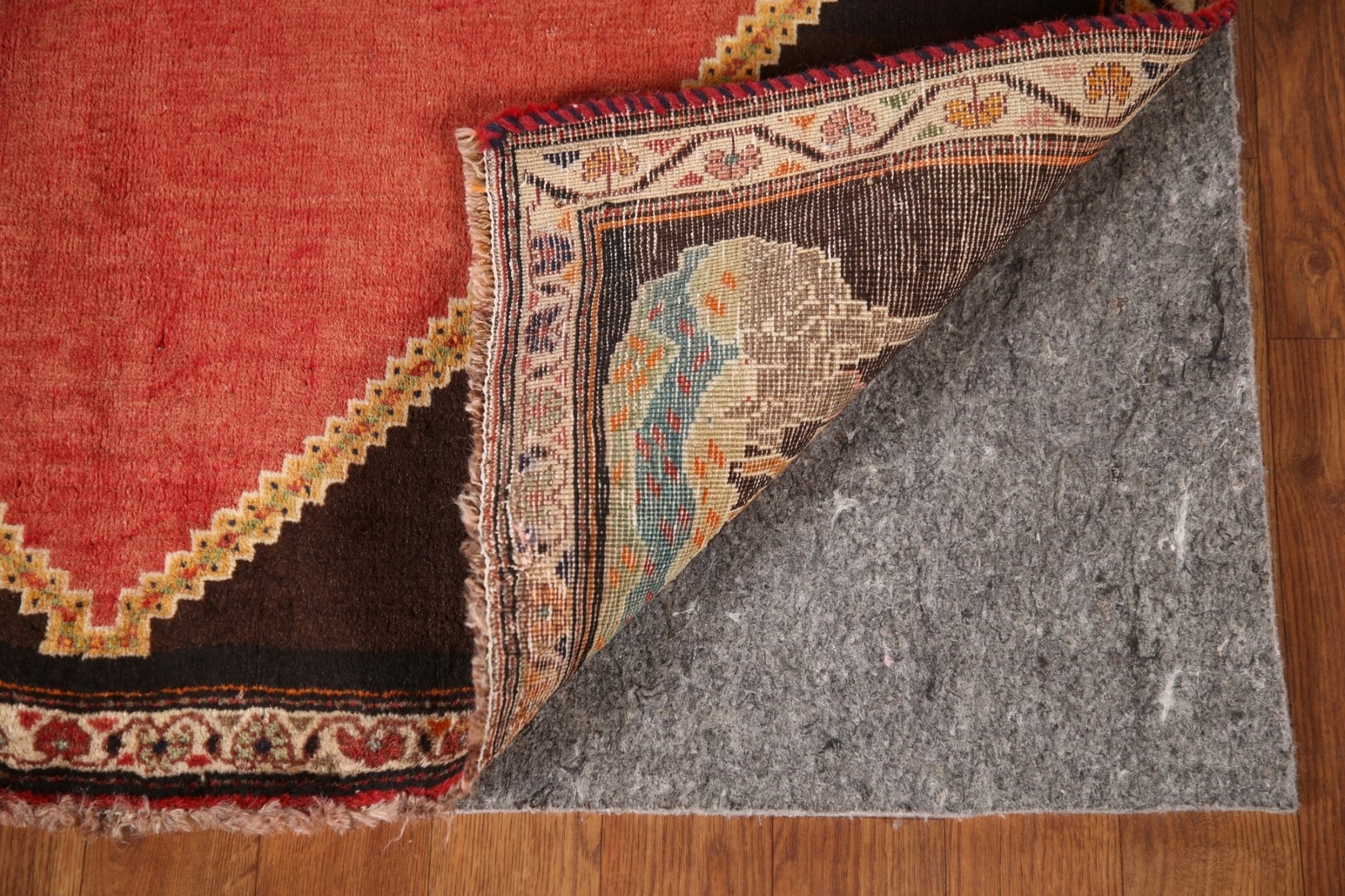 Vintage Nomadic Red Wool Abadeh Area Rug 4’x6′ Wool Hand-knotted Tribal Carpet