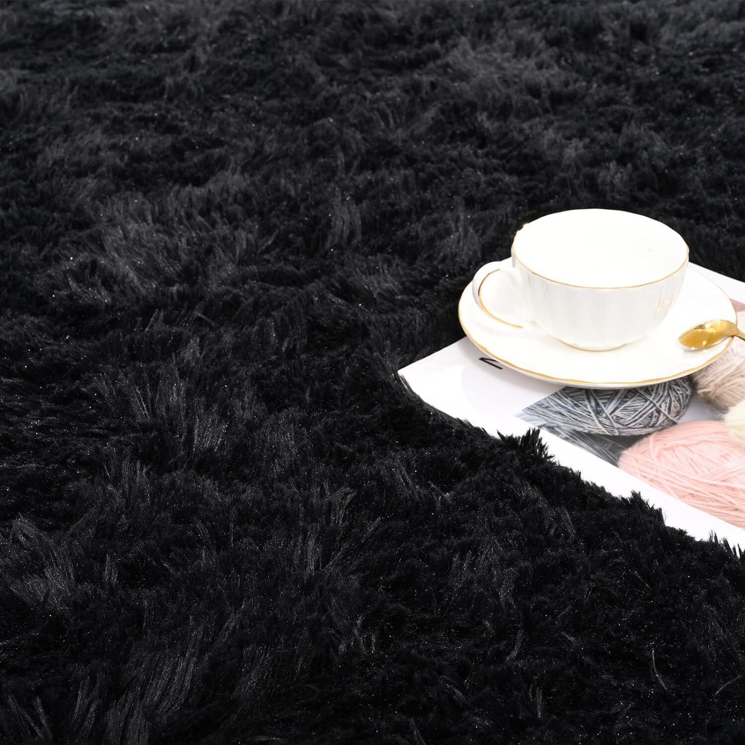 Black Rug For Bedroom Area Rug 6×9 Feet Throw Rugs With Rubber Backing Washable