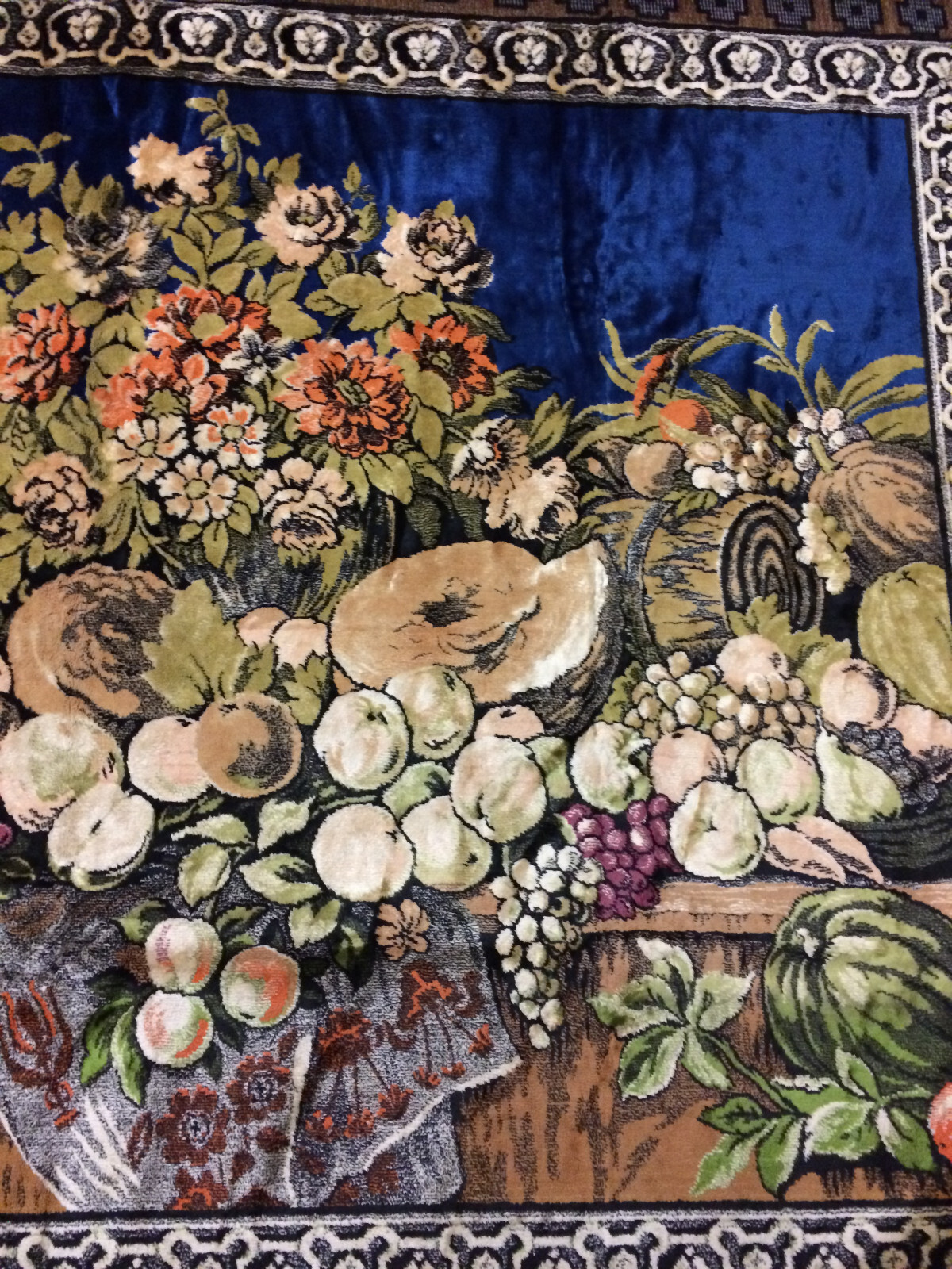 217# Carpet tapestry velor, painting, carpet, velor, velvet, fruits, vegetables