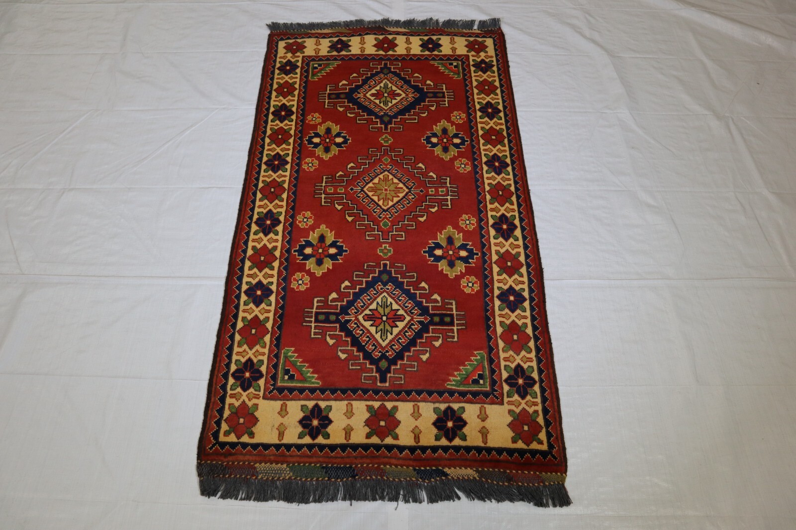 2’7″ x 4’10” ft. Afghan Kargahi Natural Dye Wool Hand Knotted Oriental Area Rug
