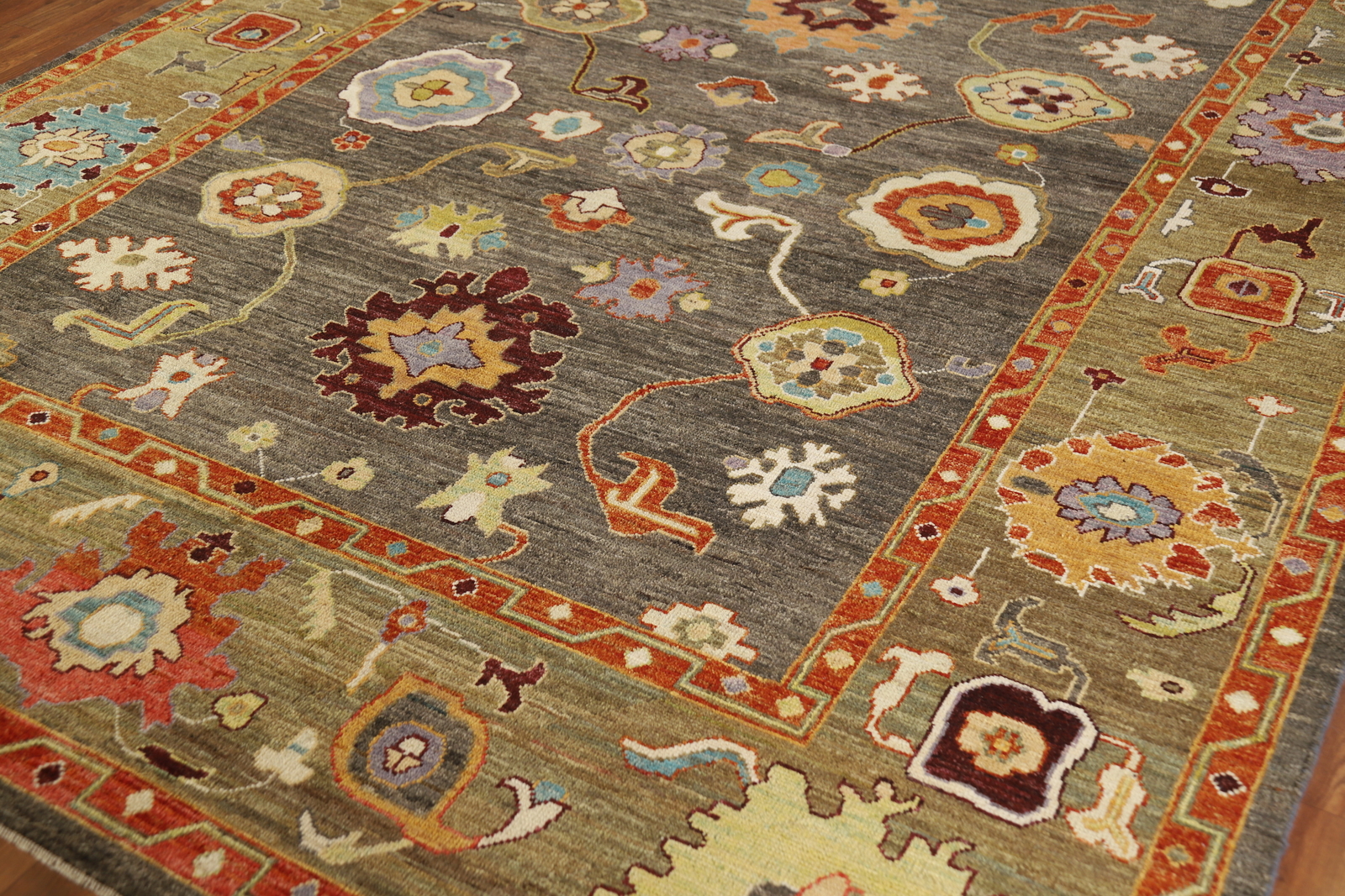 Vegetable Dye Handmade Oushak Turkish Living Room Area Rug Wool Carpet 8×10 ft