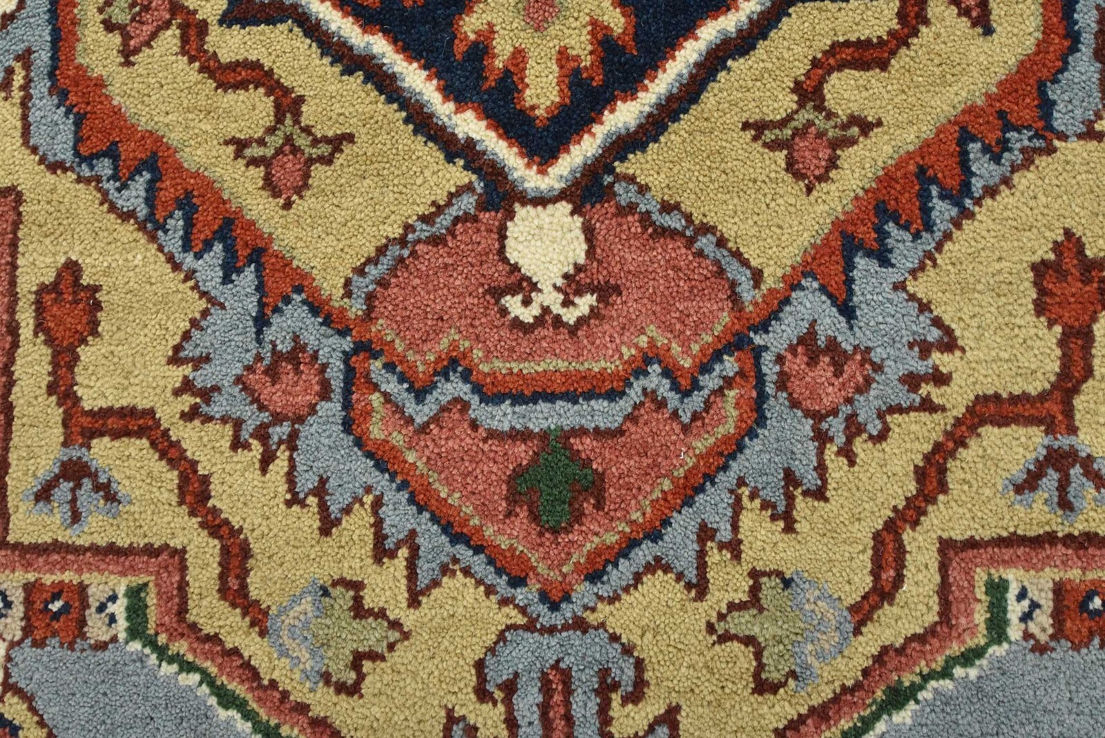 Serapi Rug 9’11” x 14’1” Blue Wool Traditional Hand-Knotted Oriental Carpet