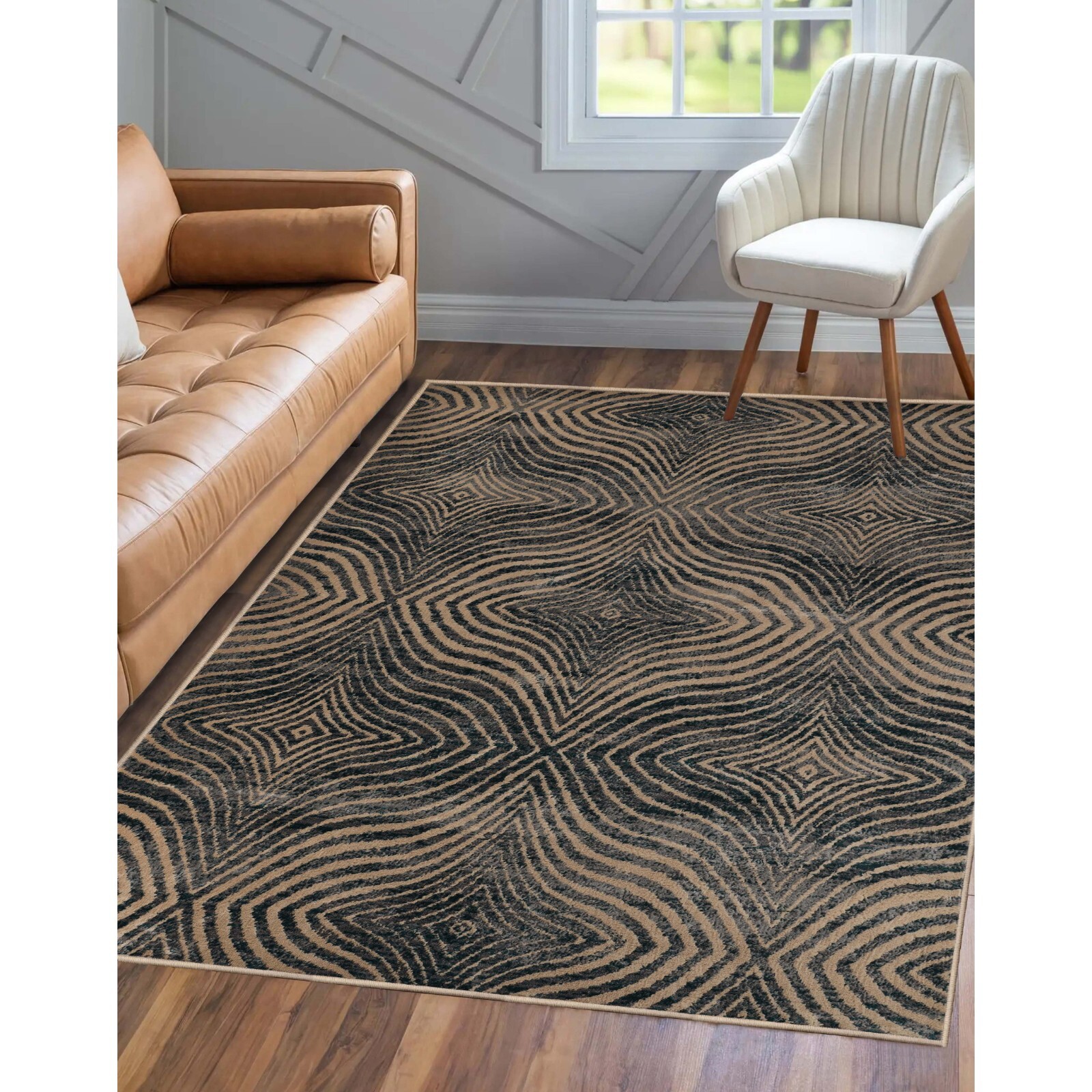 Abstract Modern Geometric Diamonds Large Area Rugs Or Runner Rug Or Door Mat