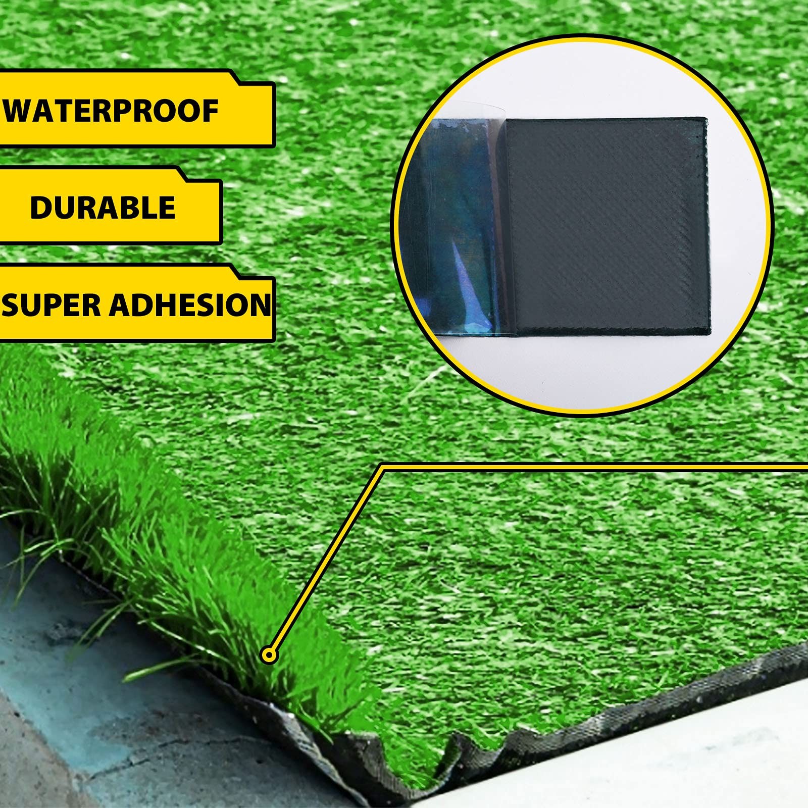Artificial Grass Tape Self Adhesive Double Sided, 2 Inch Width x 196 Inch Lon…