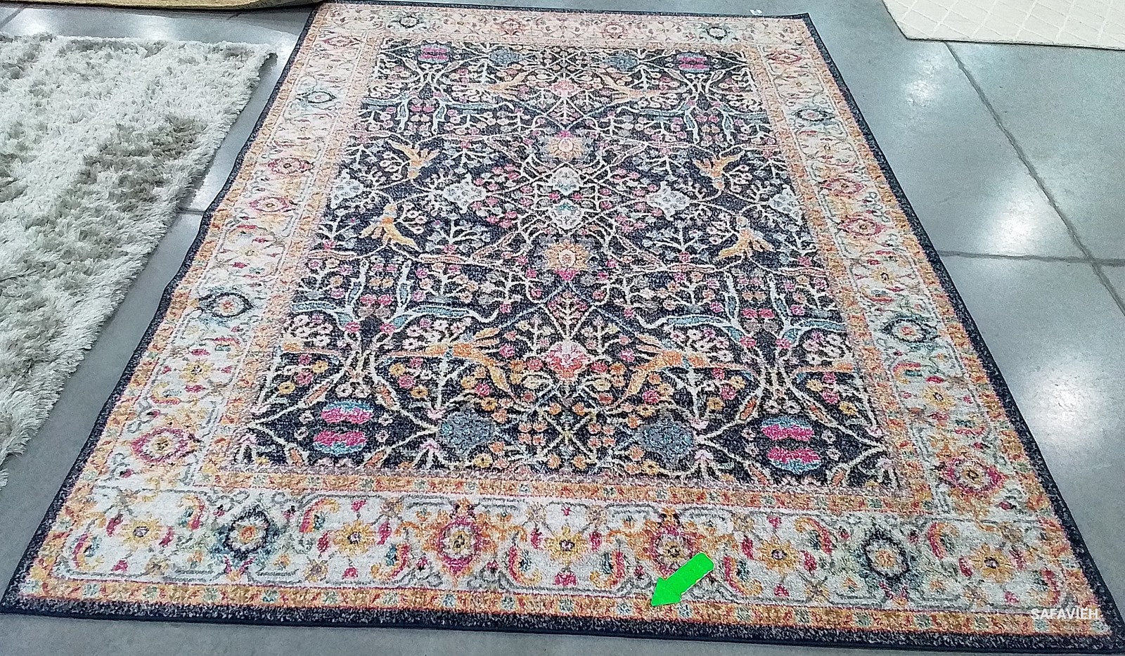 NAVY / CREME 8′-0″ x 10′-0″ Back Stain Rug, Reduced Price 1172800273 MAD612D-8
