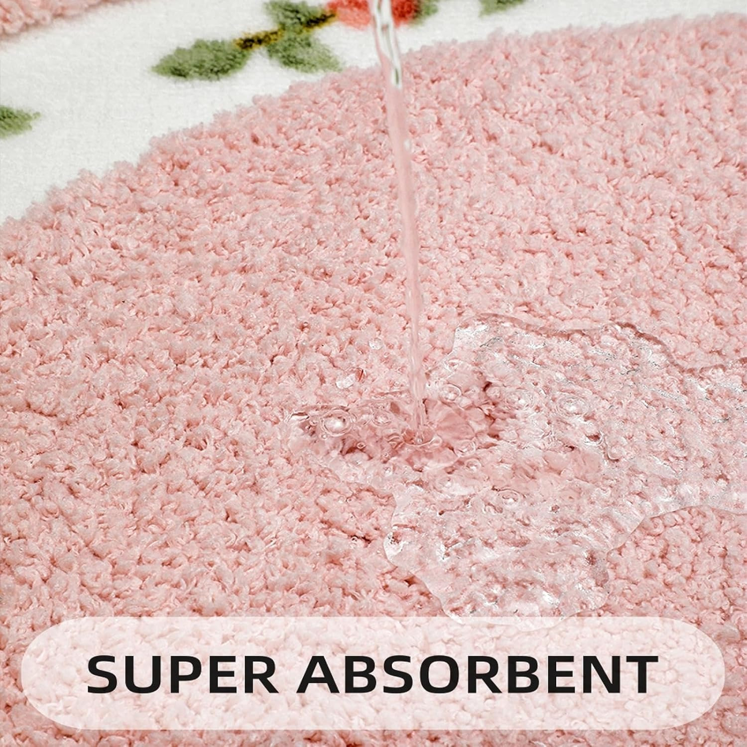 Bathroom Rugs Romantic Rose Flower Shaggy Area Rugs for Living Room Bedroom Kitc