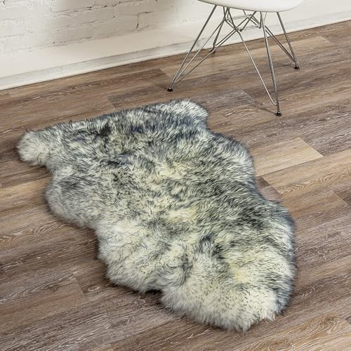 Natural Milan Genuine Sheepskin Area Rugs with Thick and Lush Pile, Fluffy