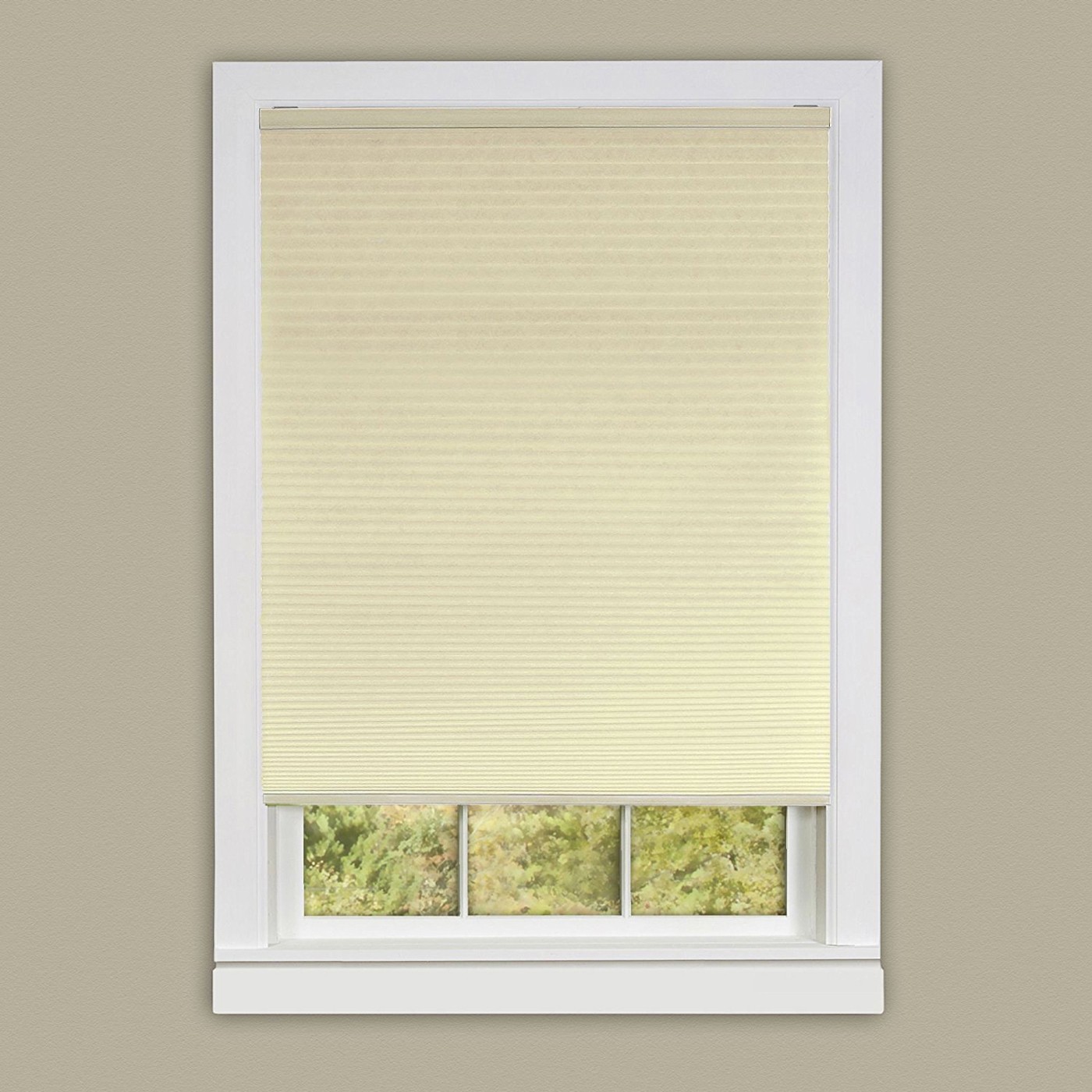 Alabaster Cordless Cellular Honeycomb Pleated Shades 3/8″ Light Filtering Shade