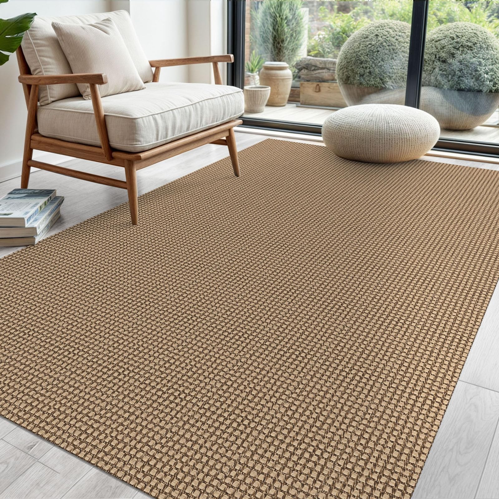 Woven Area Rug 4×6 Ft Washable Rugs for Entryway Non Slip Braided Throw Rugs …