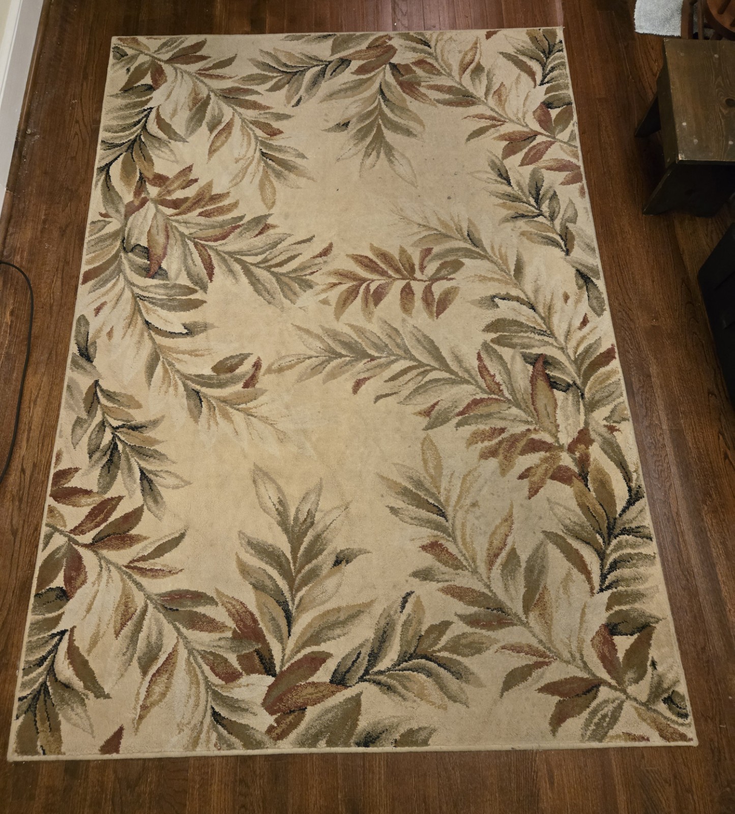 Orian Rugs Cliffony Bisque Area Rug 63x90in TextraSoft Leaf Nature Pattern
