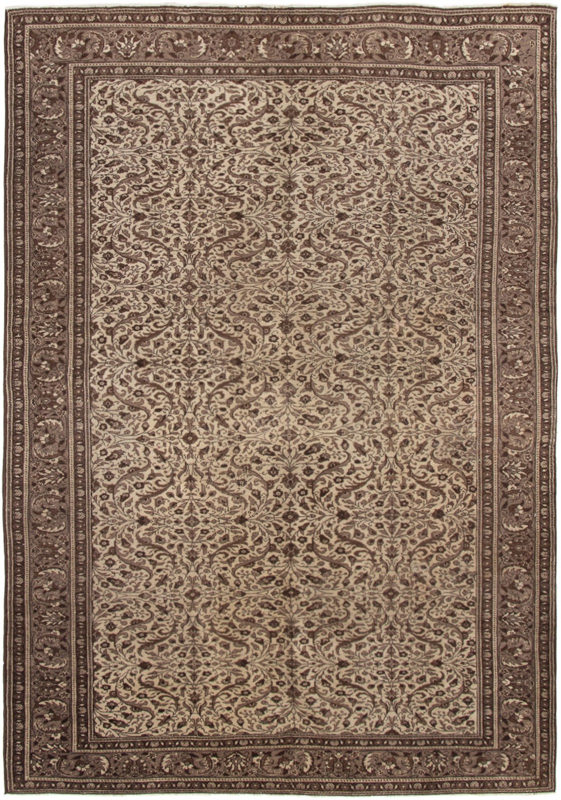 Vintage Hand-Knotted Carpet 6’5″ x 9’3″ Traditional Oriental Wool Area Rug