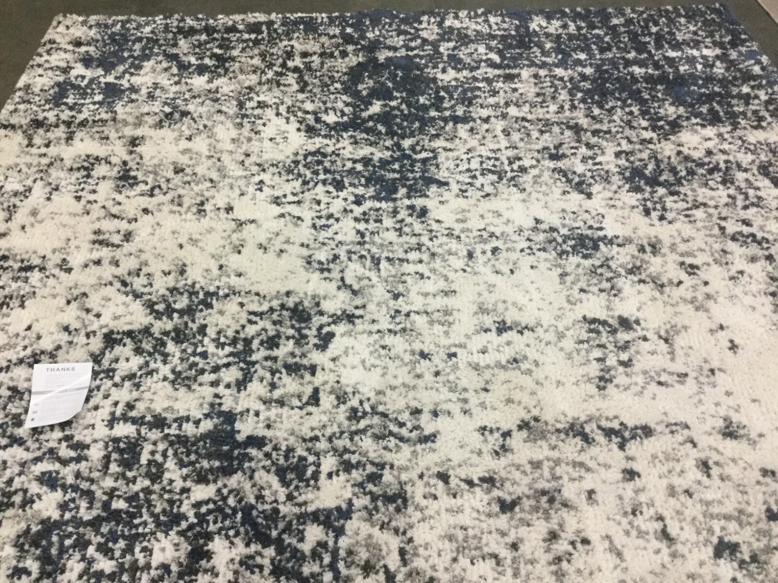 IVORY / NAVY 9′ X 12′ Flaw in Rug, Reduced Price 1172663114 JER112A-9