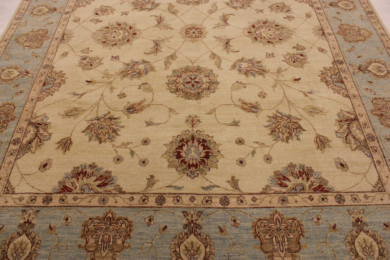 7’11” x 9’6″ ft. Oushak Vegetable Dye Wool Hand Knotted Oriental Indian Rug