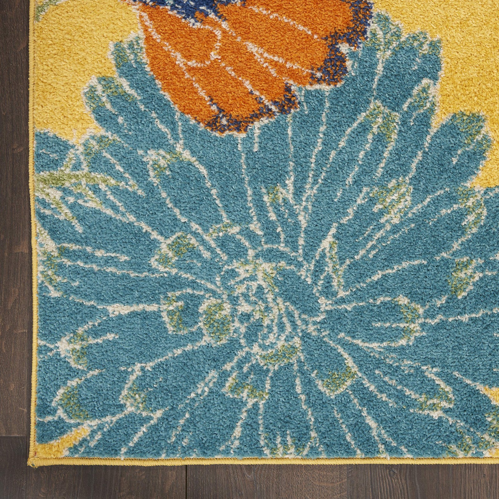 Nourison Home Allur Yellow Multicolor 53 X 73 Area Rug – Non Shedding Bed