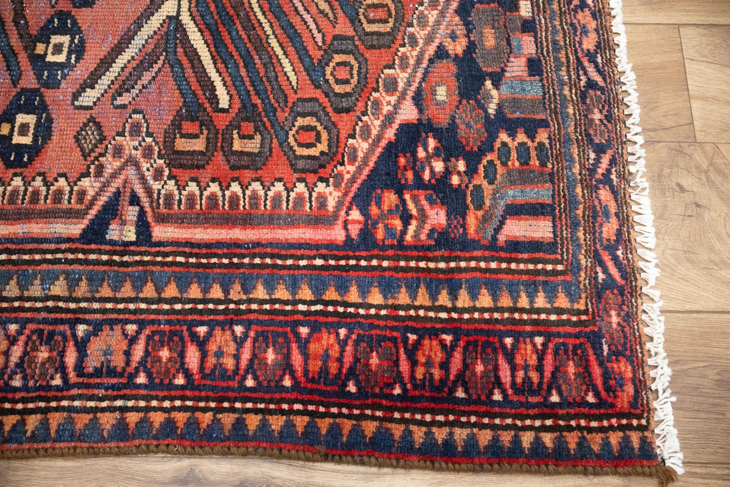 Semi-Antique Distressed Floral Classic Oriental Wool Rug Entryway Carpet 4×7 Ft