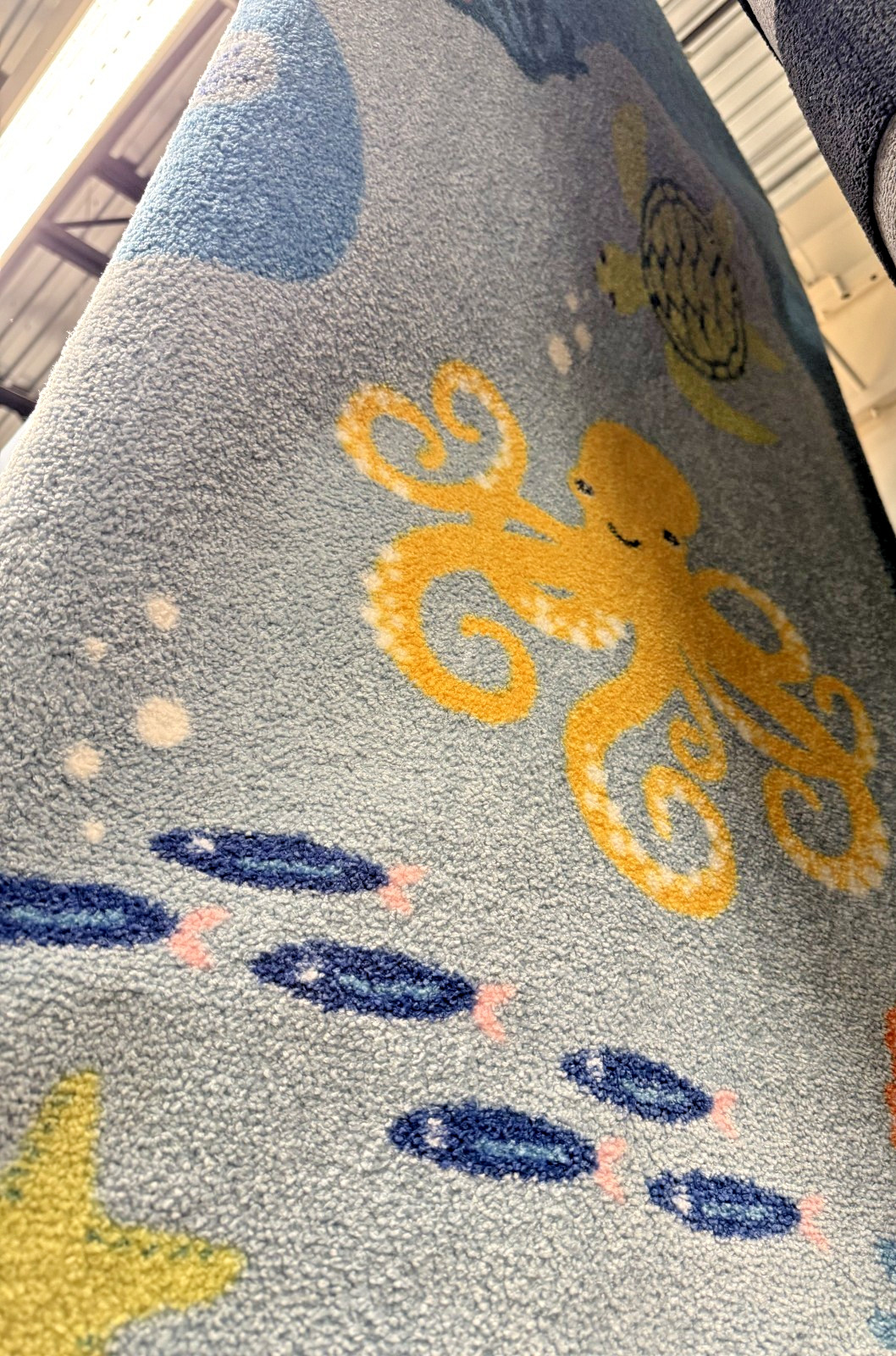 IKEA BLÅVINGAD Rug Ocean Animals Pattern Multicolor 4’4″x4’4″ 805.283.66-NEW