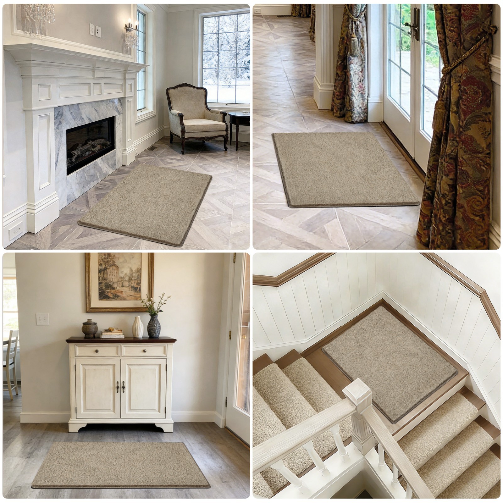 PURE ERA Plush Soft Runner Rug Door Mat Hallyway Entryway Kitchen Self Adhesive