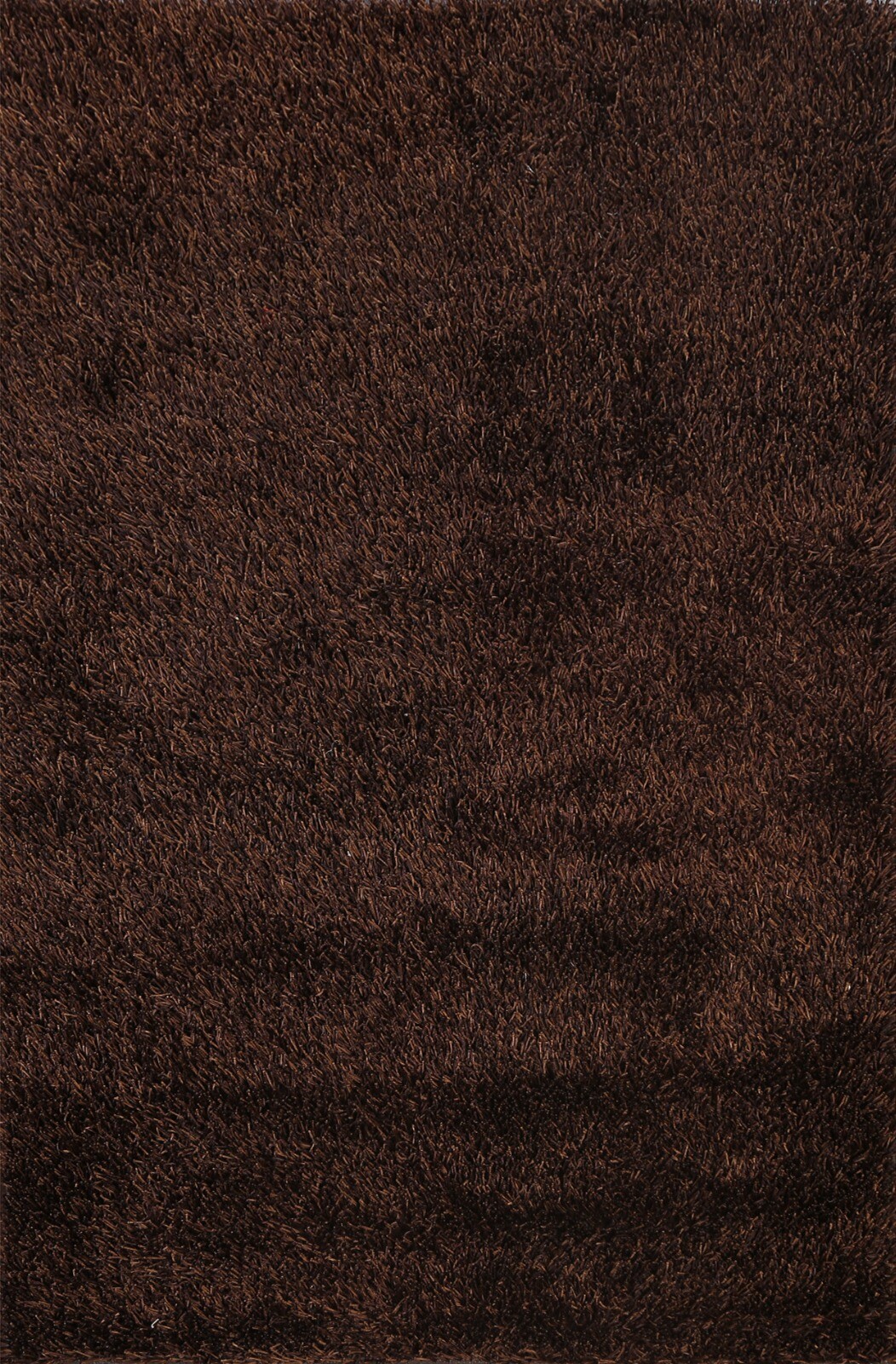 Thick-Plush Modern Shaggy Solid Oriental Area Rug Dark Brown Hand-Tufted 5×7 New
