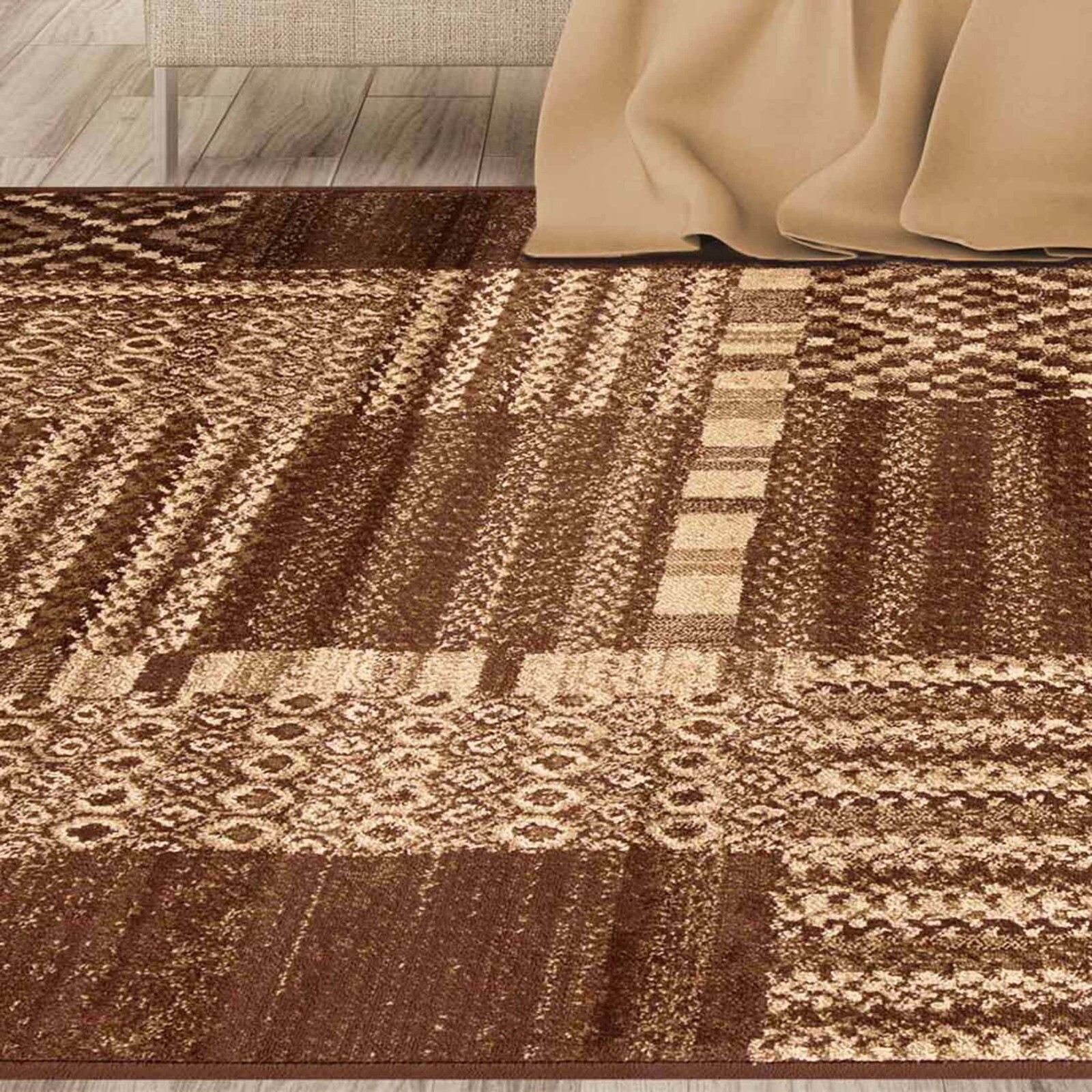 Geometric Patchwork Block Carpet Modern Indoor Runner Rug Or Large Area Rugs