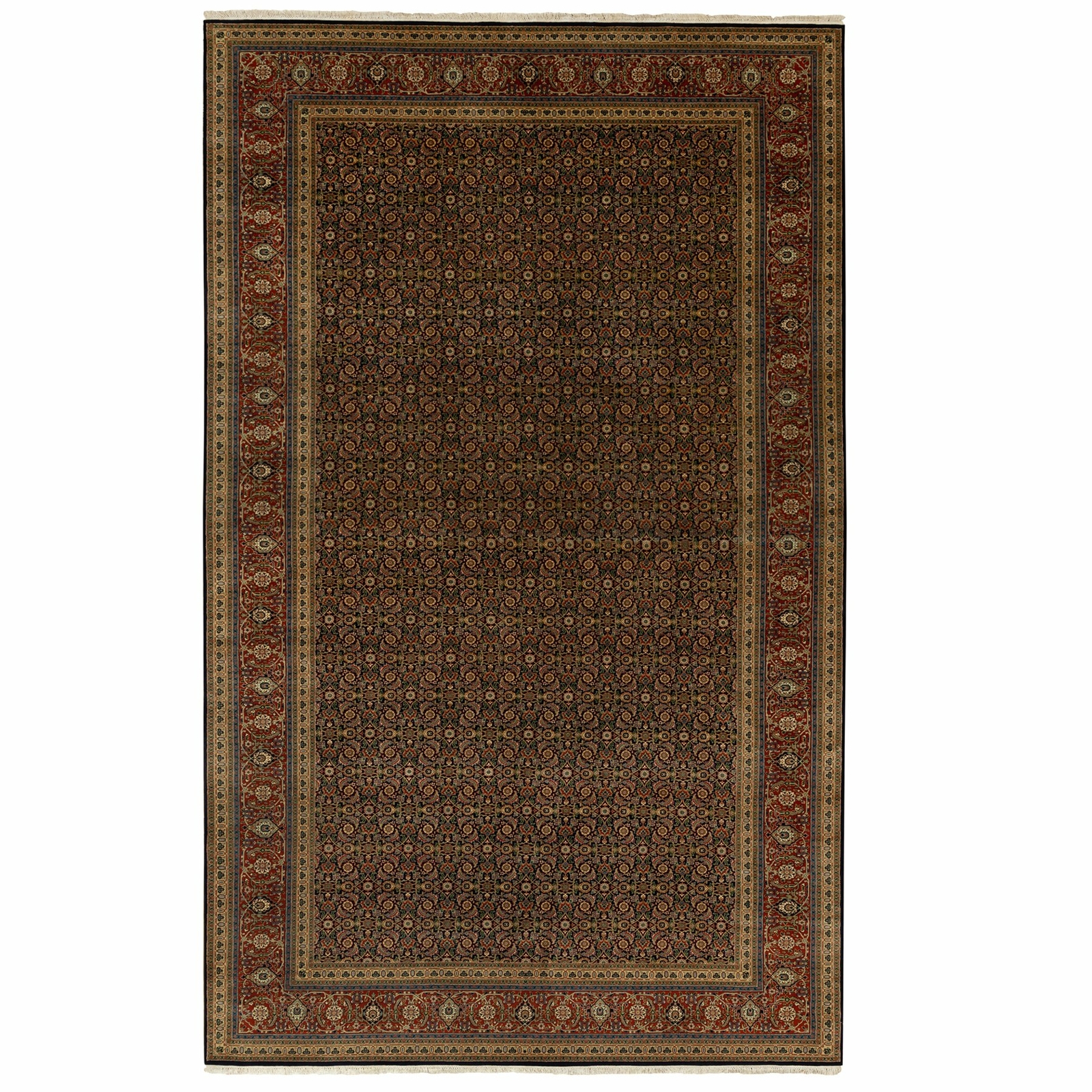9’5″x16’1″ Herati Fish Design Gallery Size Long and Narrow 250 KPSI Rug R58648