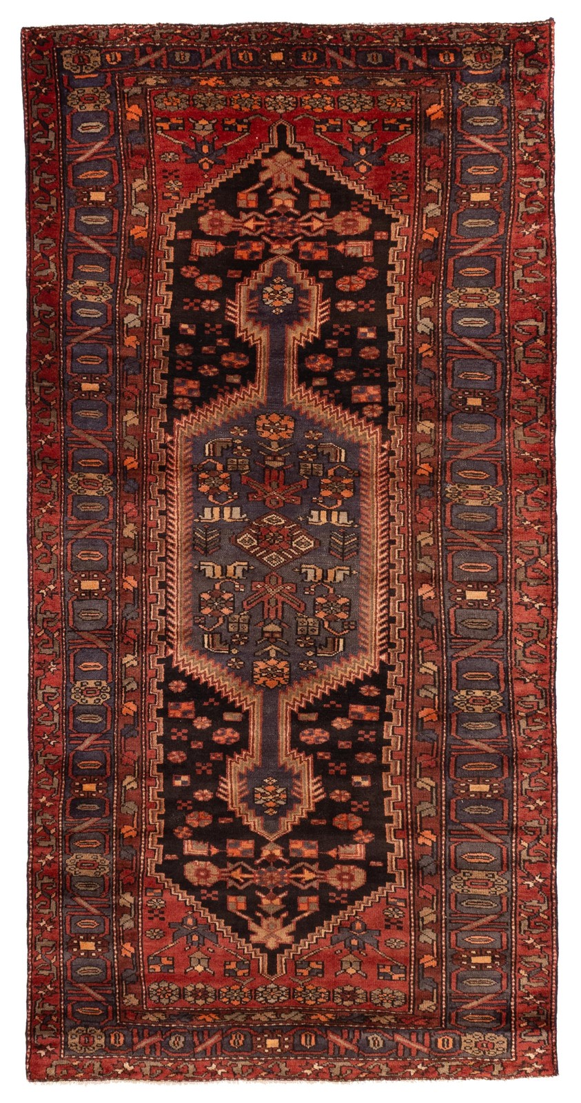 Vintage 4’5″ x 8’11” Traditional Hand Knotted Vegetable Dye Wool Area Rug