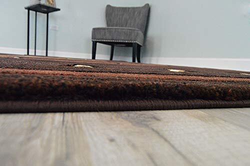 Premium Hand Carved Modern Cowboy Lodge Texas Star Rug 1806 Brown Chocolate