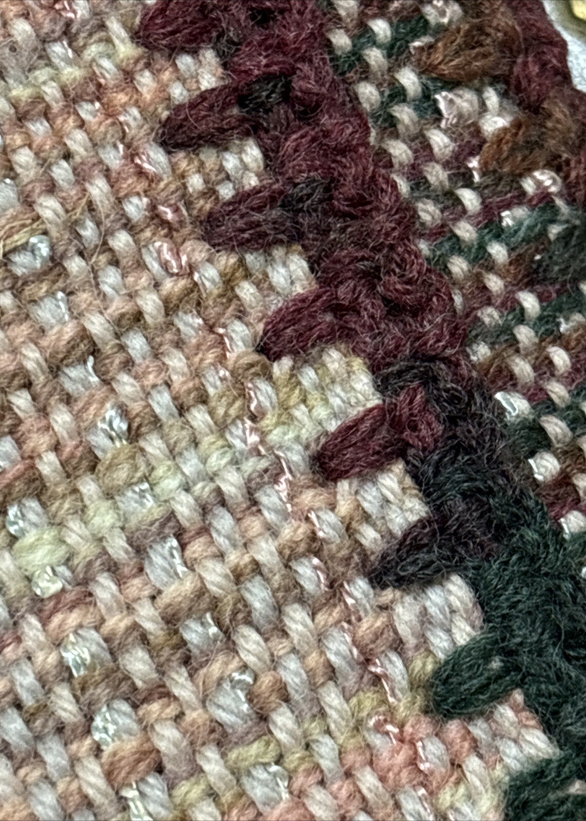 Vintage Hand Woven Loomed Farmhouse Throw 57” X 54”