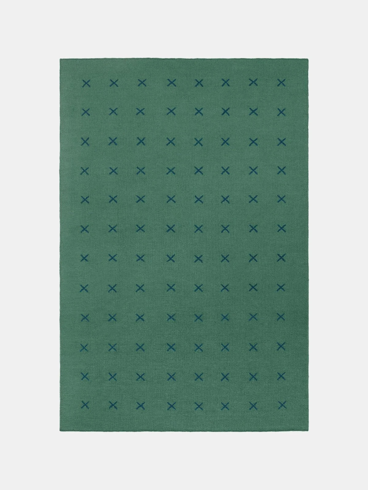 Antique Swedish Green Kilim Rug Vintage Handmade Flatweave Carpet Large Area9x12