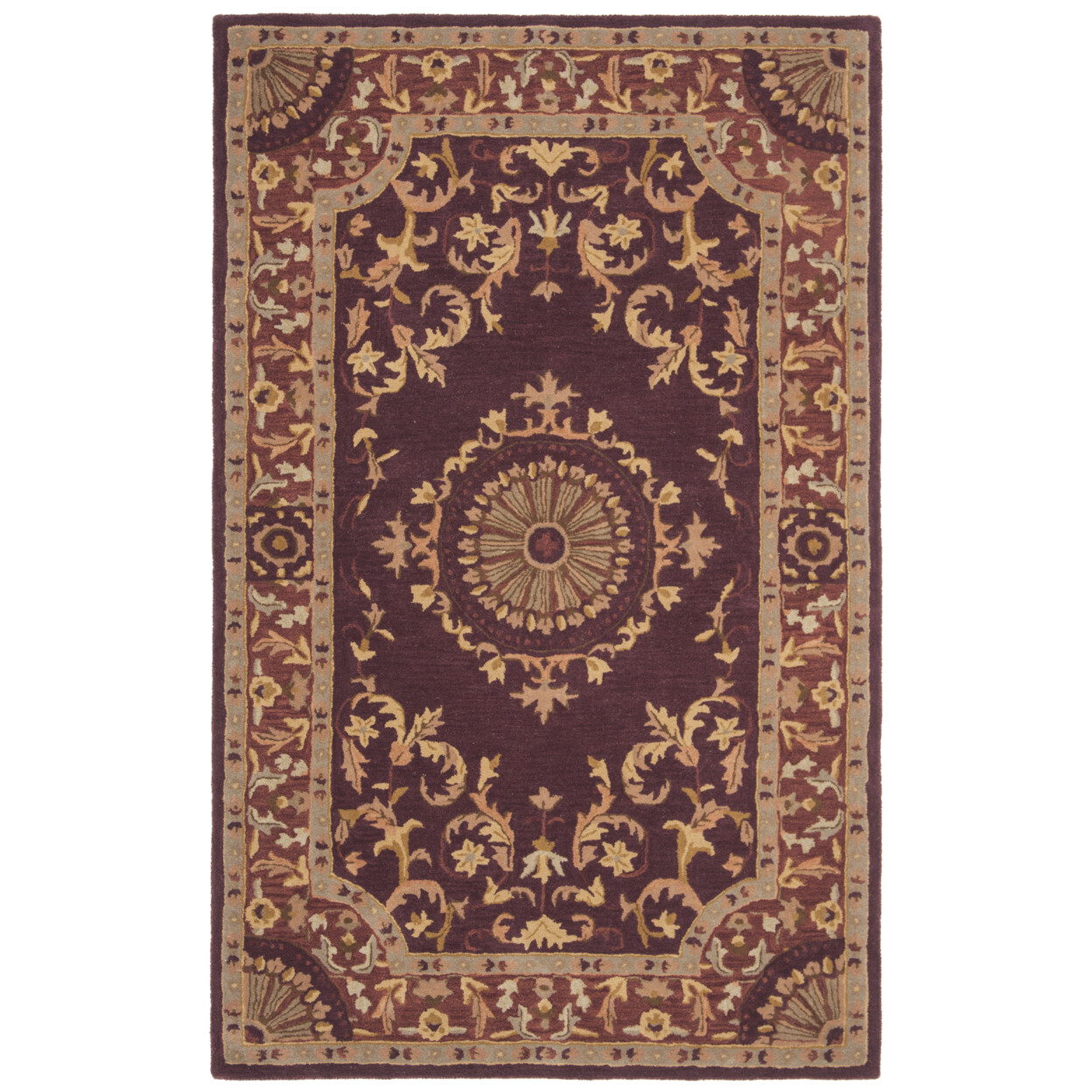 SAFAVIEH Empire EM459B Handmade Burgundy Rug
