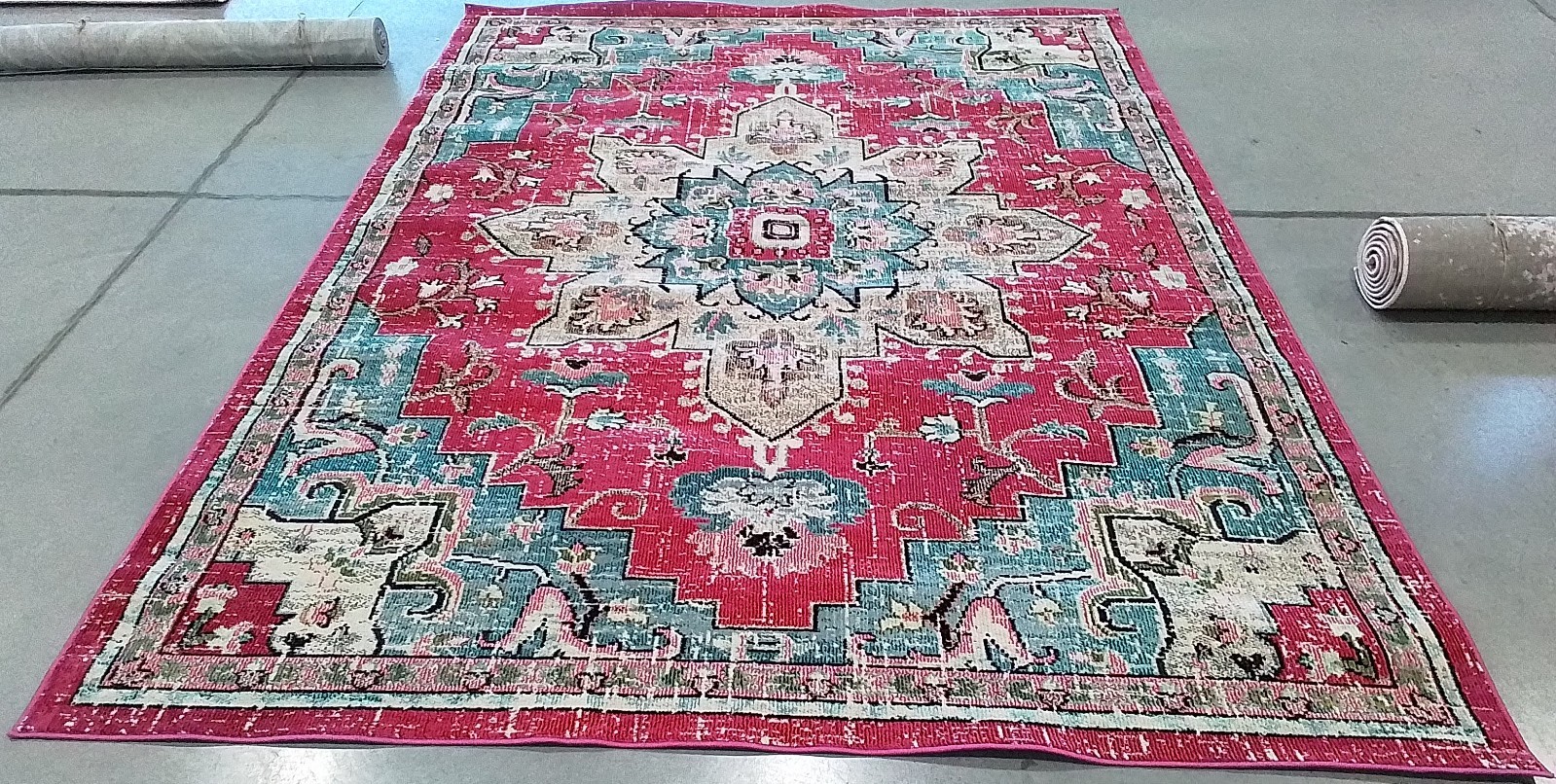 FUCHSIA / BLUE 8′-0″ x 10′-0″ Back Stain Rug, Reduced Price 1172777161 MAD473A-8