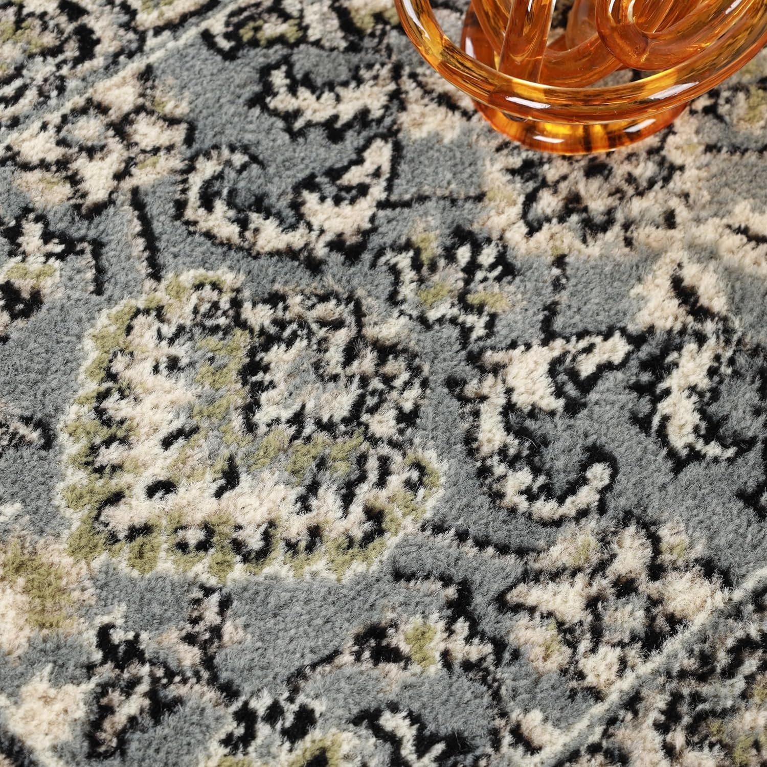 Indoor Area Rug, Jute Backing, Plush Floral Rugs for Entryway, Kitchen Floors…